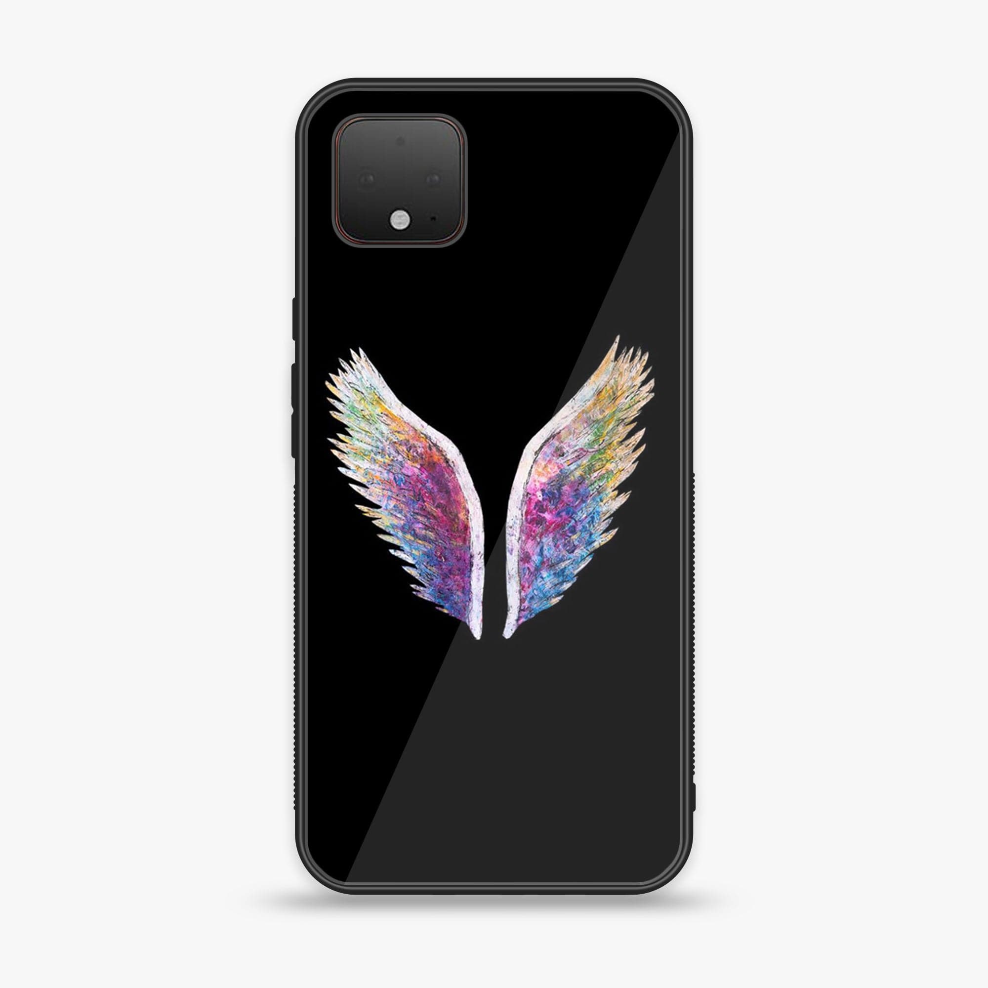 Google Pixel 4 - Angel Wings Series - Premium Printed Glass soft Bumper shock Proof Case