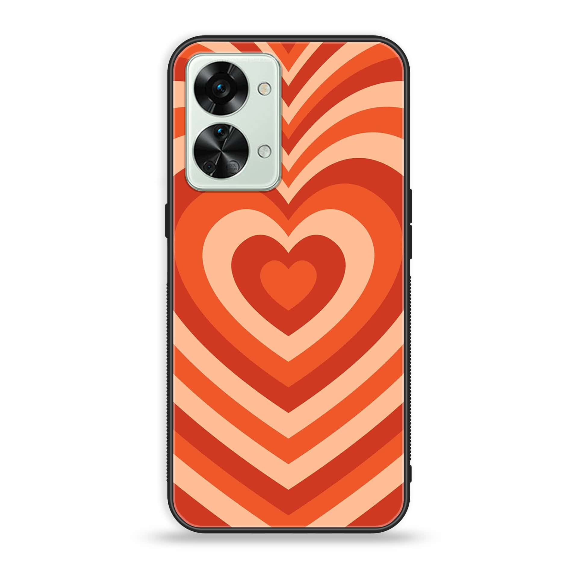 OnePlus Nord 2T 5G Heart Beat Series Premium Printed Glass soft Bumper shock Proof Case