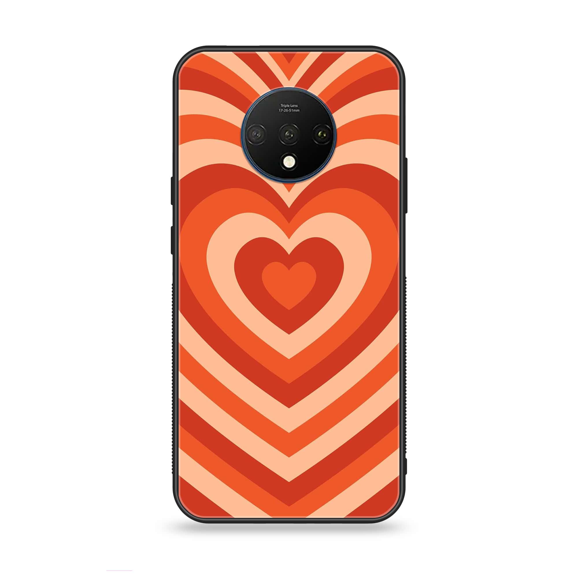 OnePlus 7T - Heart Beat Series - Premium Printed Glass soft Bumper shock Proof Case