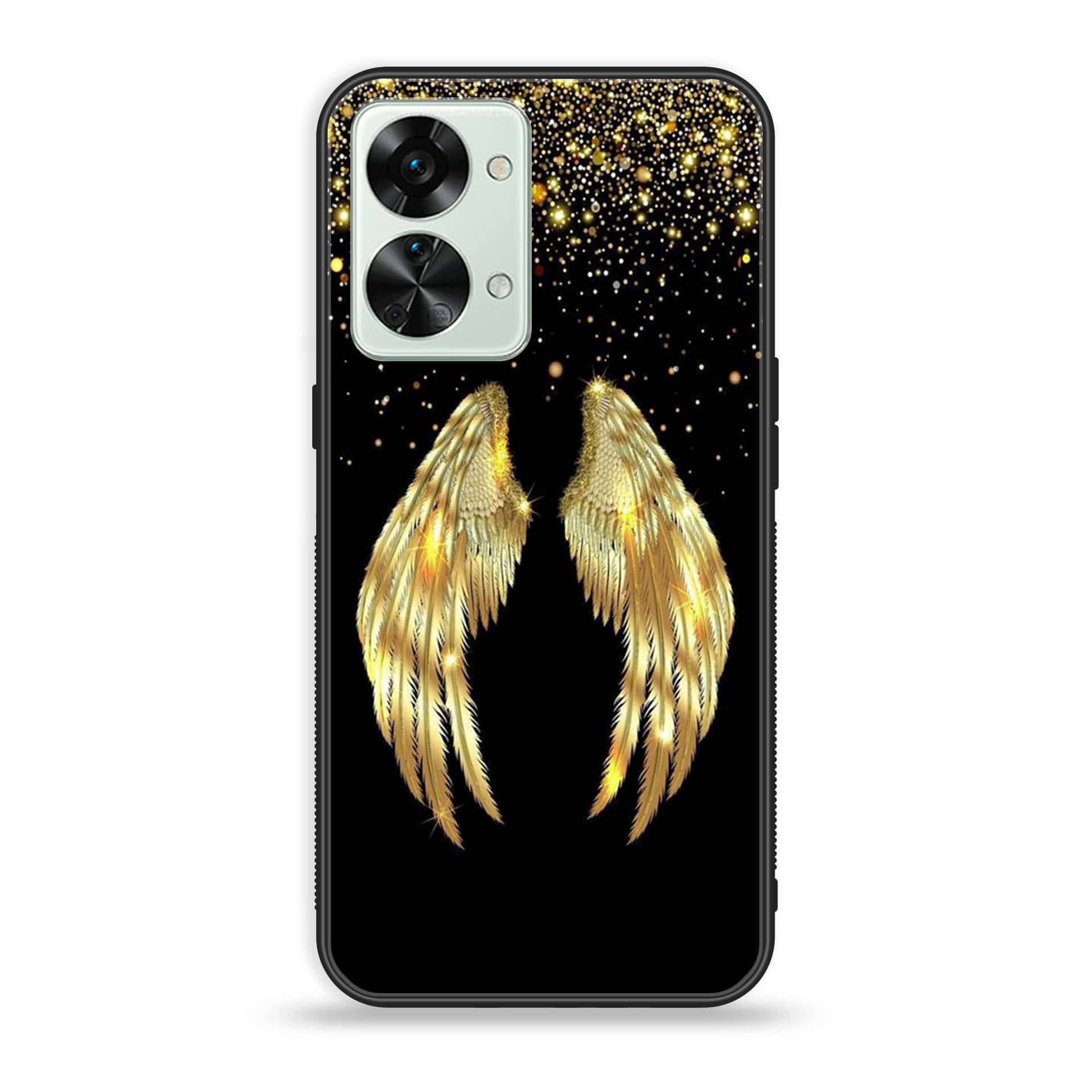 OnePlus Nord 2T 5G Angel Wings Series Premium Printed Glass soft Bumper shock Proof Case