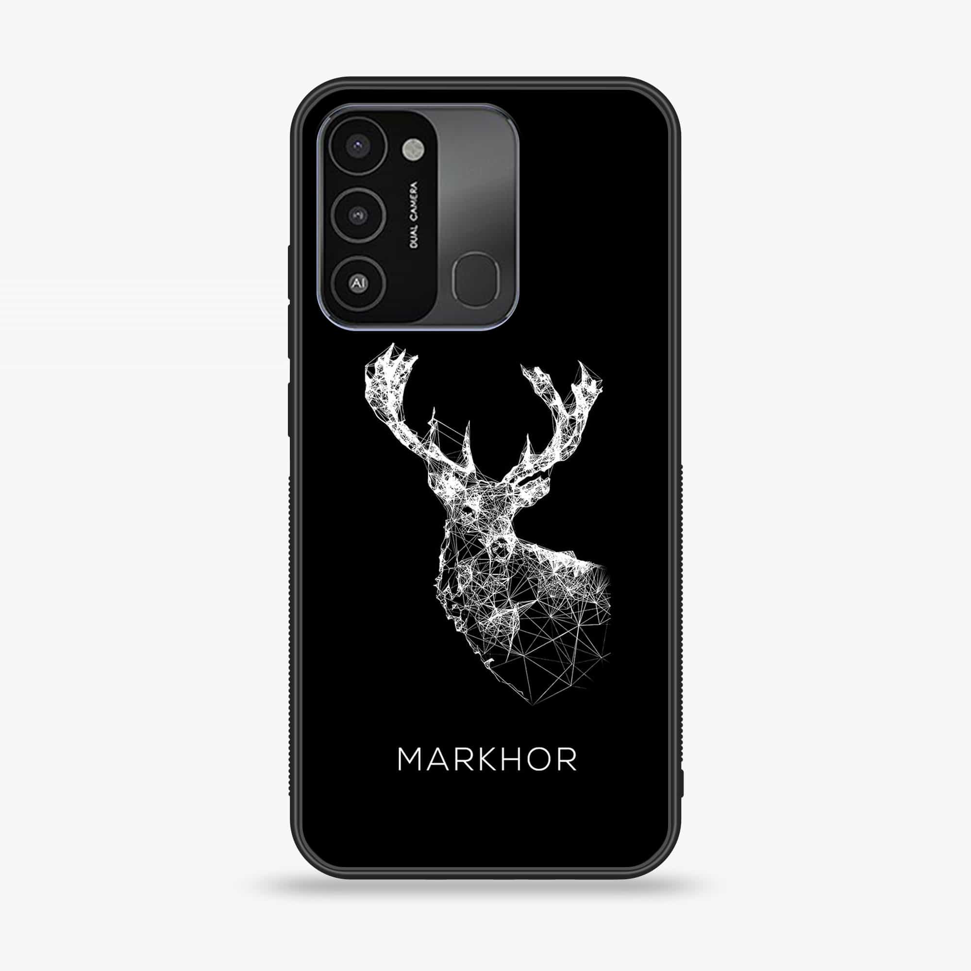Tecno Spark 8C Markhor Series  Premium Printed Glass soft Bumper shock Proof Case