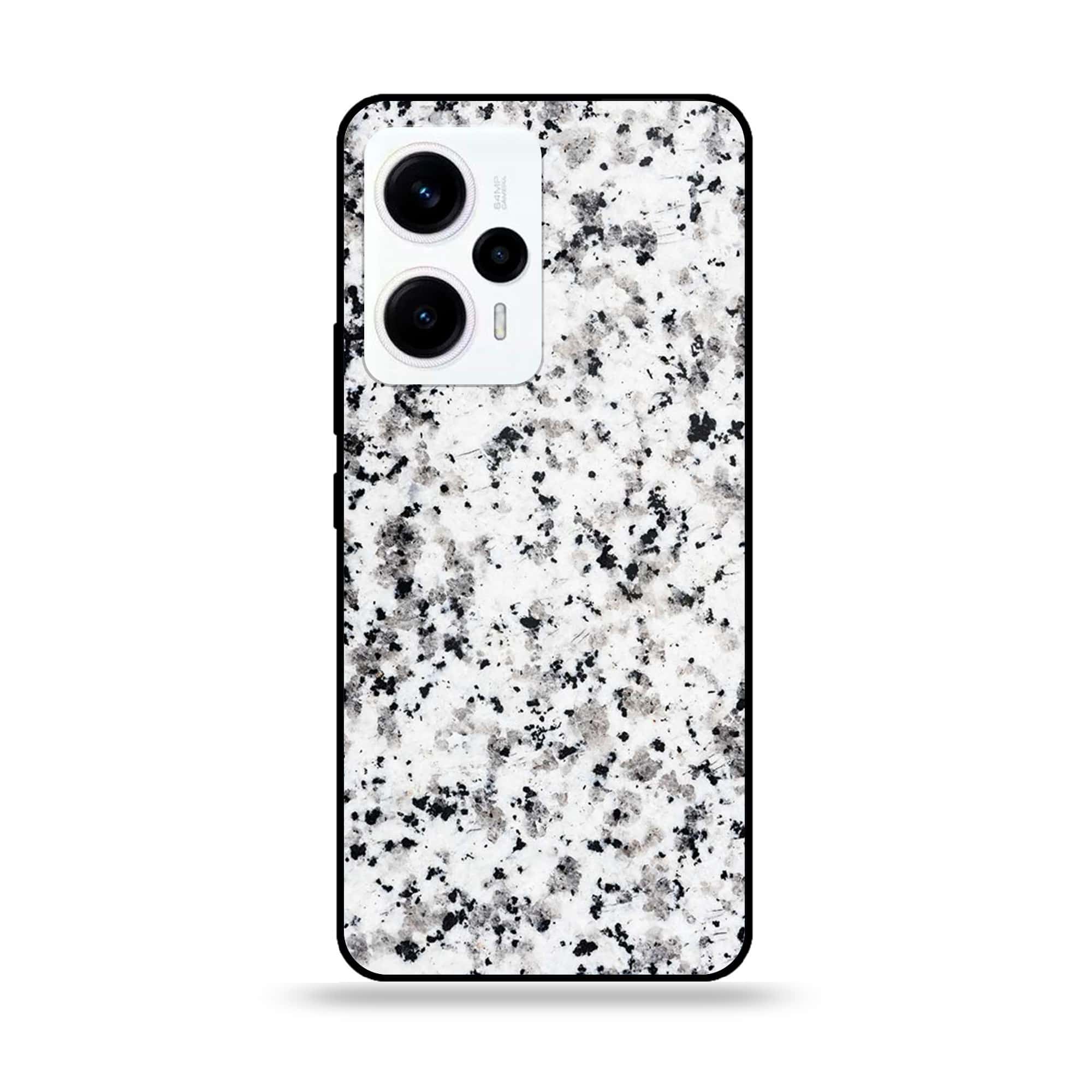 Xiaomi Poco F5 - White Marble Series - Premium Printed Glass soft Bumper shock Proof Case