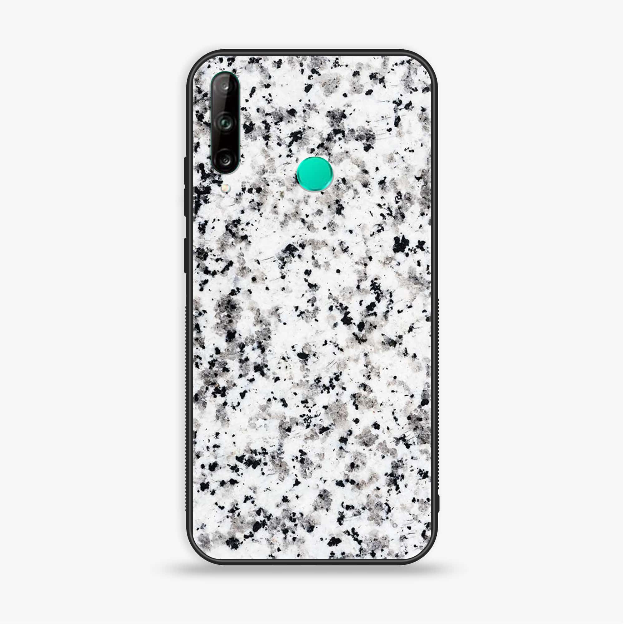 Huawei Y7p - White Marble Series - Premium Printed Glass soft Bumper shock Proof Case