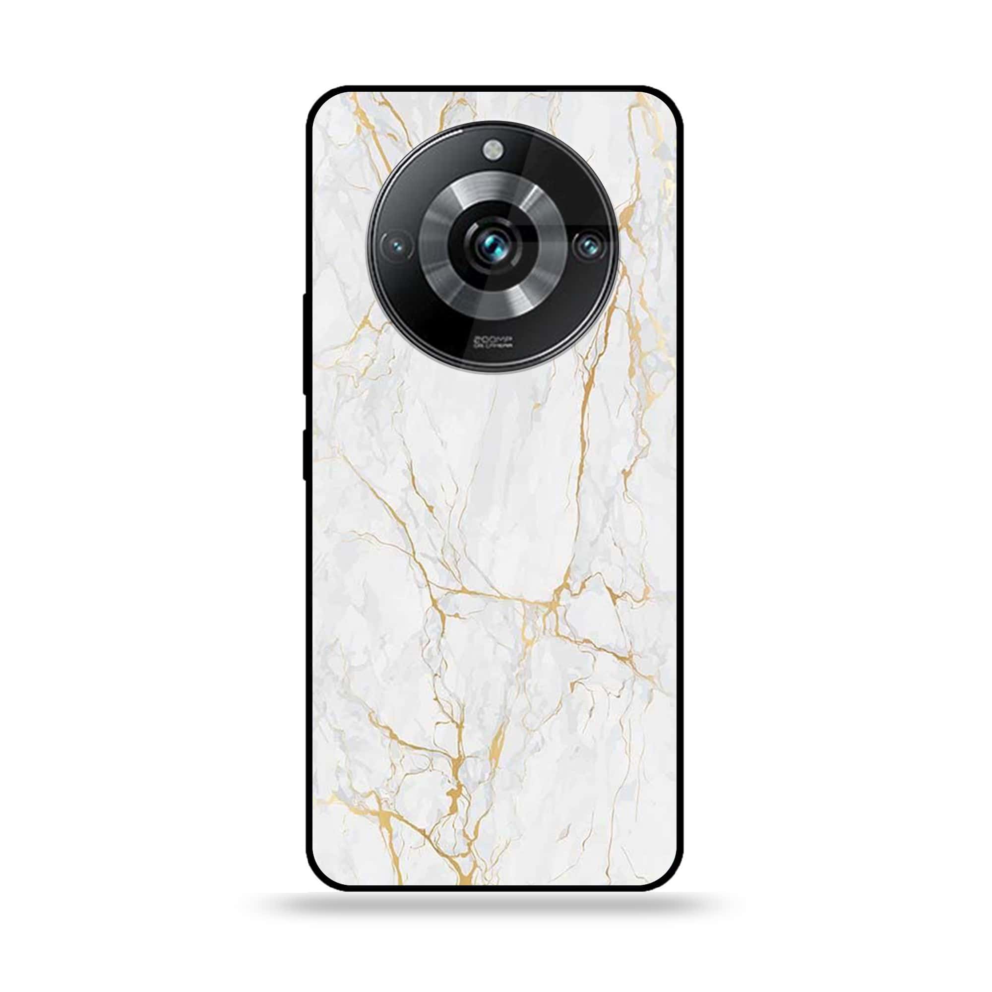 Realme 11 Pro Plus - White Marble Series - Premium Printed Glass soft Bumper shock Proof Case