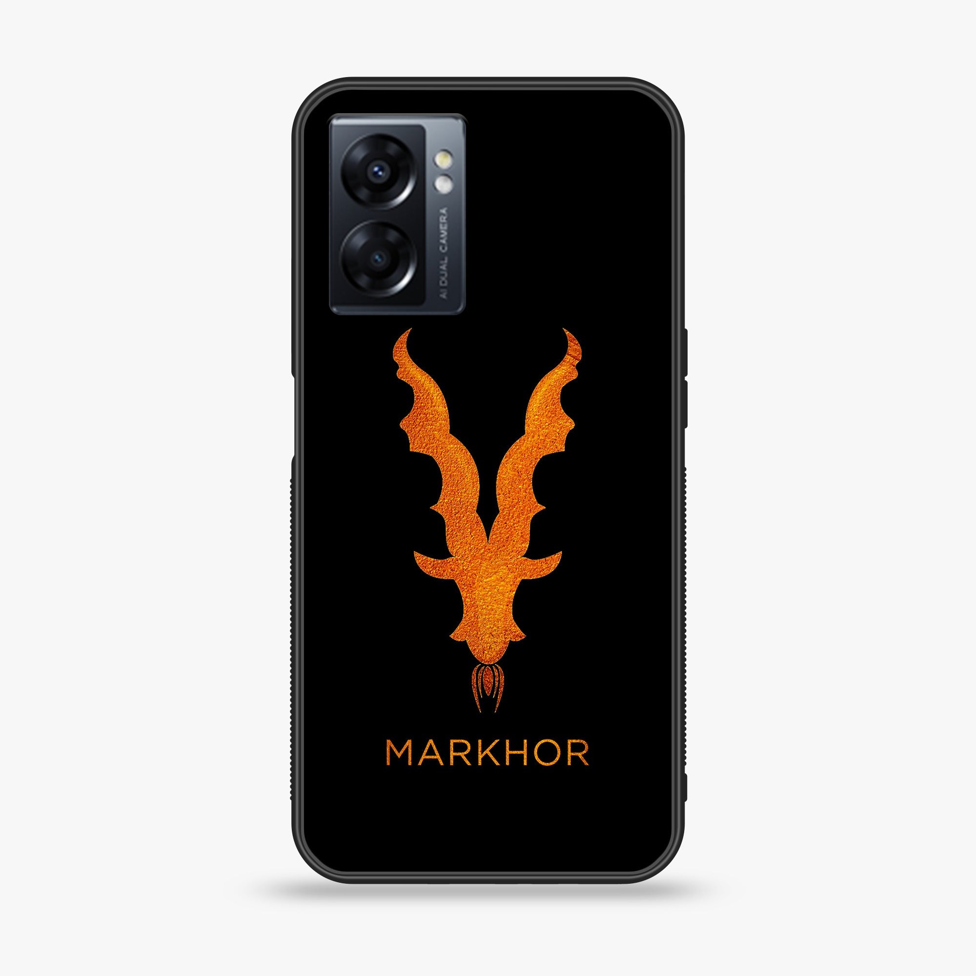 Oppo A77s - Markhor Series - Premium Printed Glass soft Bumper shock Proof Case