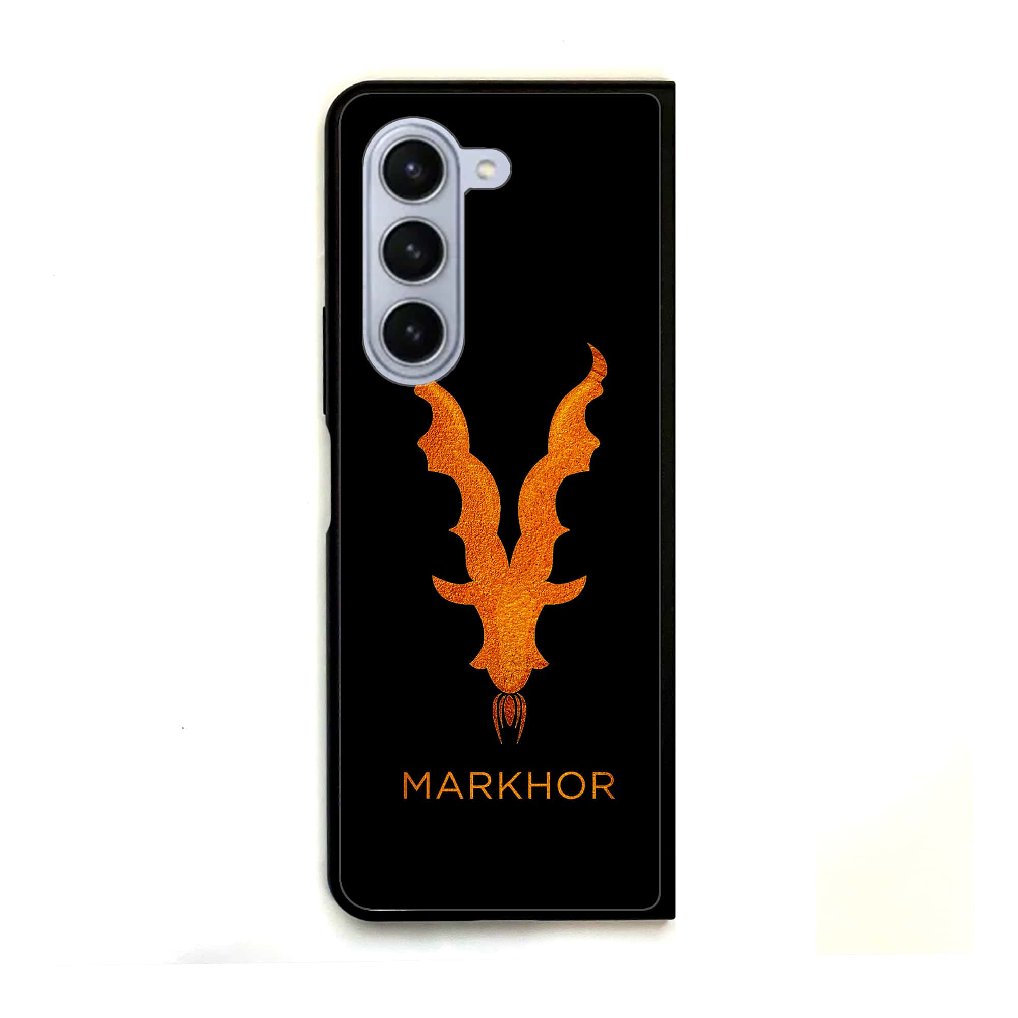 Galaxy Z Fold 5 - Markhor Series -  Premium Printed Glass soft Bumper shock Proof Case