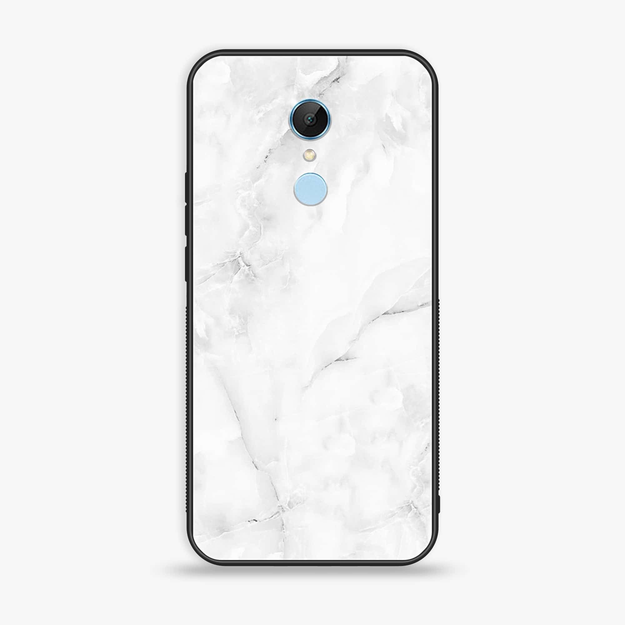 Xiaomi Redmi 5 - White Marble Series - Premium Printed Glass soft Bumper shock Proof Case
