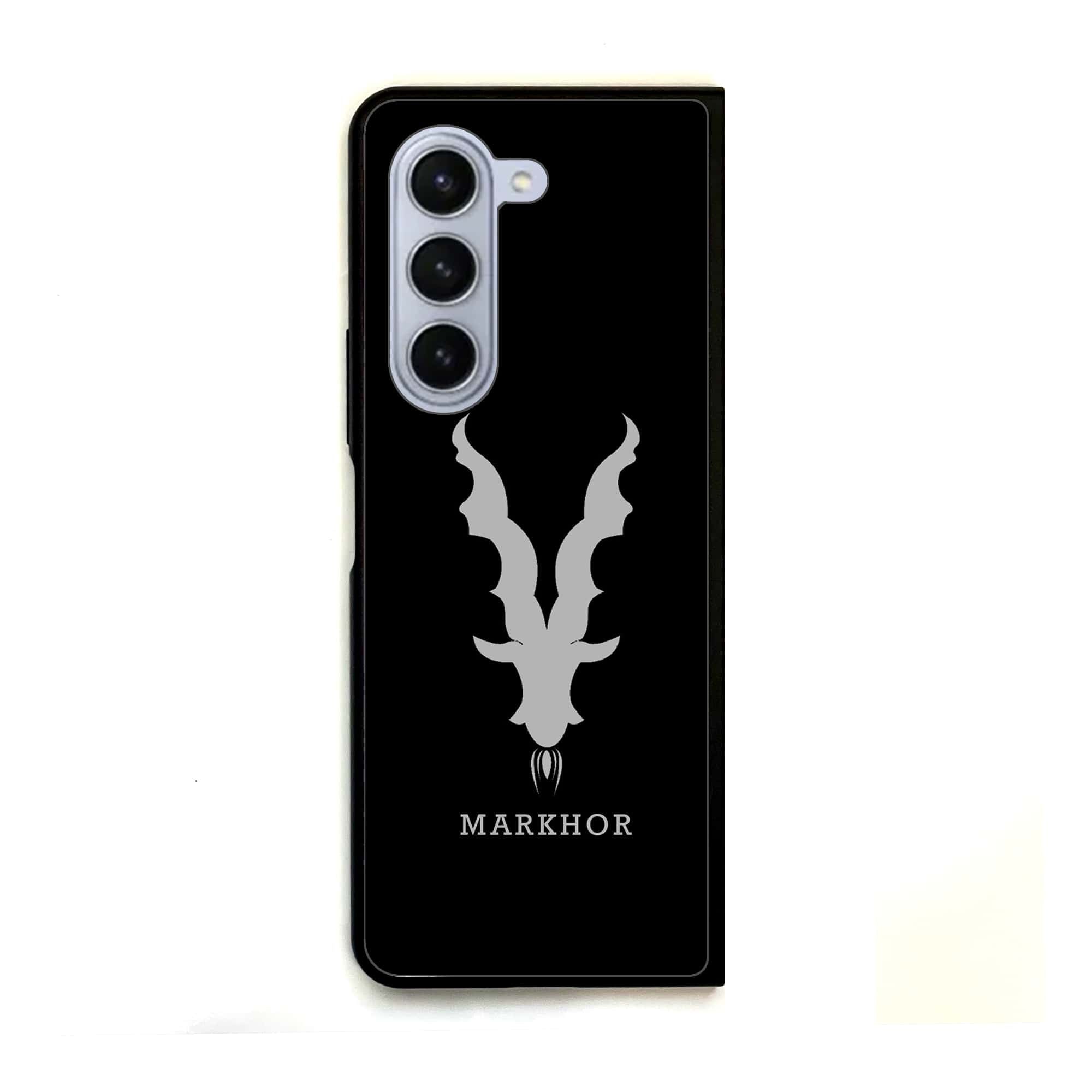 Galaxy Z Fold 5 - Markhor Series -  Premium Printed Glass soft Bumper shock Proof Case