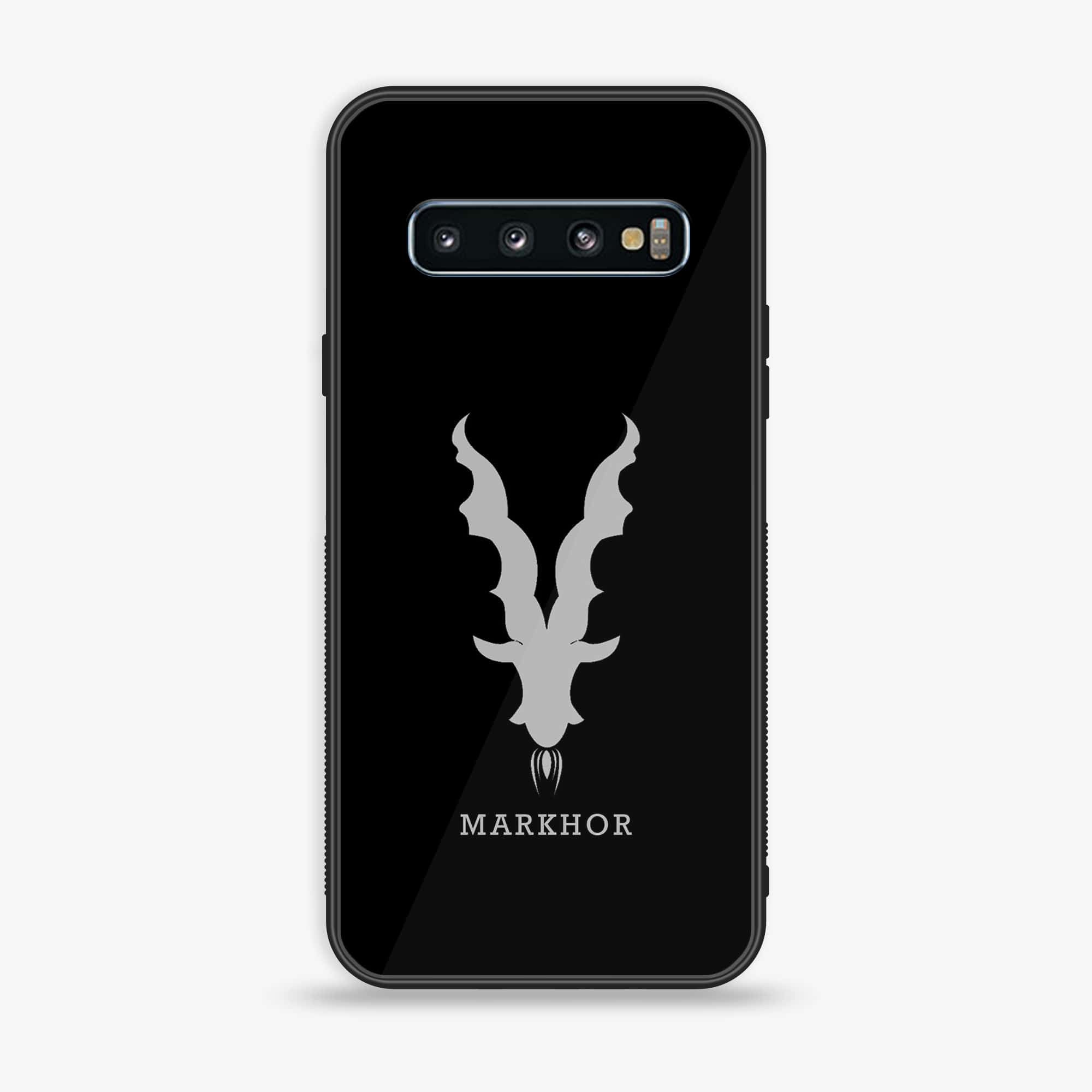 Samsung Galaxy S10 - Markhor Series - Premium Printed Glass soft Bumper shock Proof Case