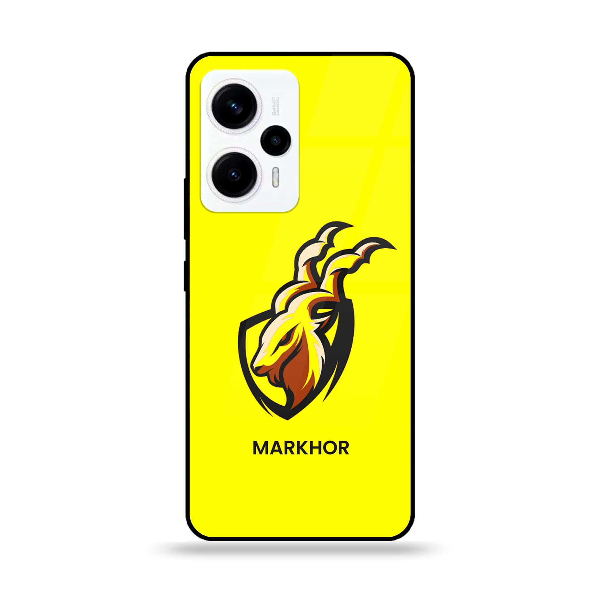 Xiaomi Poco F5 - Markhor Series - Premium Printed Glass soft Bumper shock Proof Case