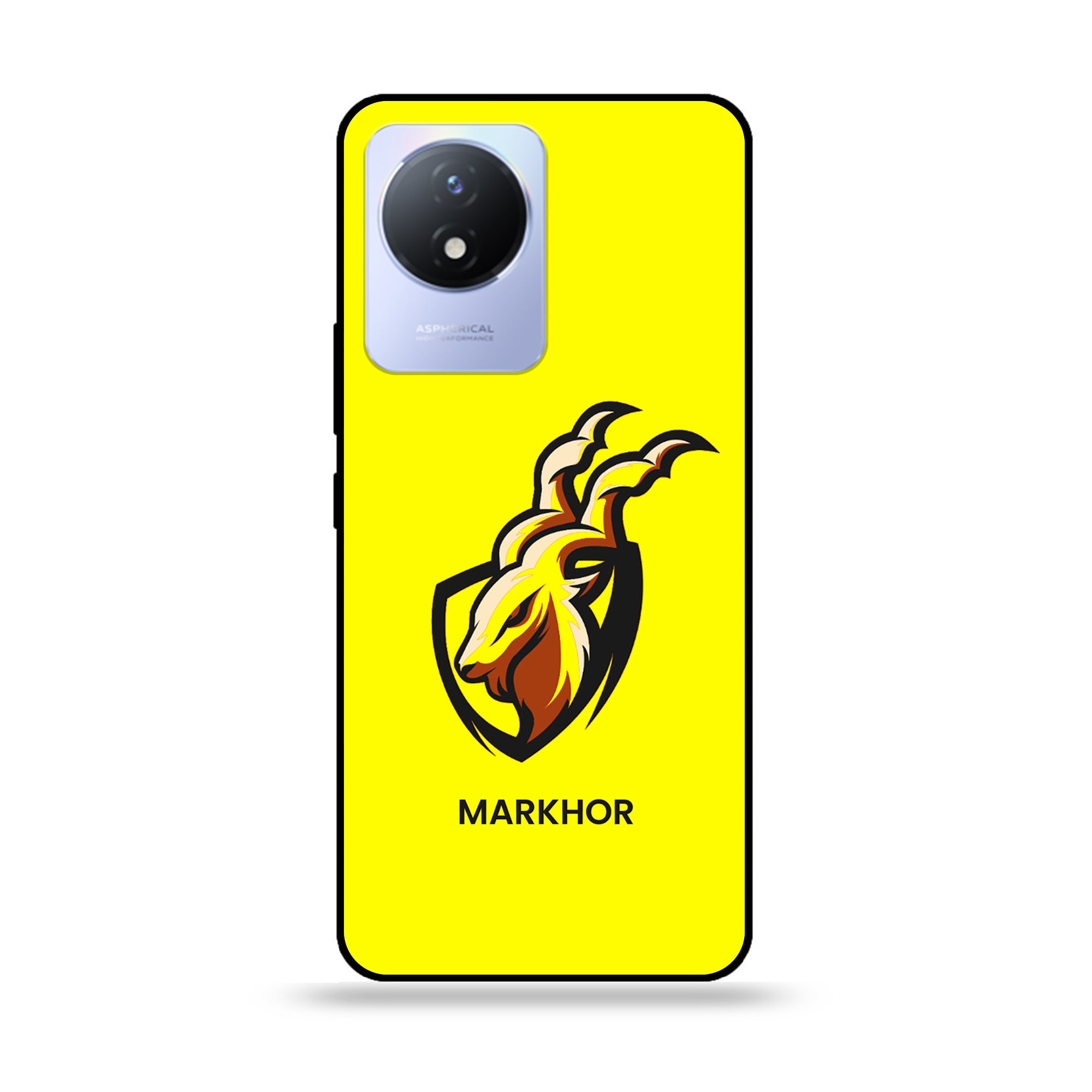 Vivo Y02 - Markhor Series - Premium Printed Glass soft Bumper shock Proof Case