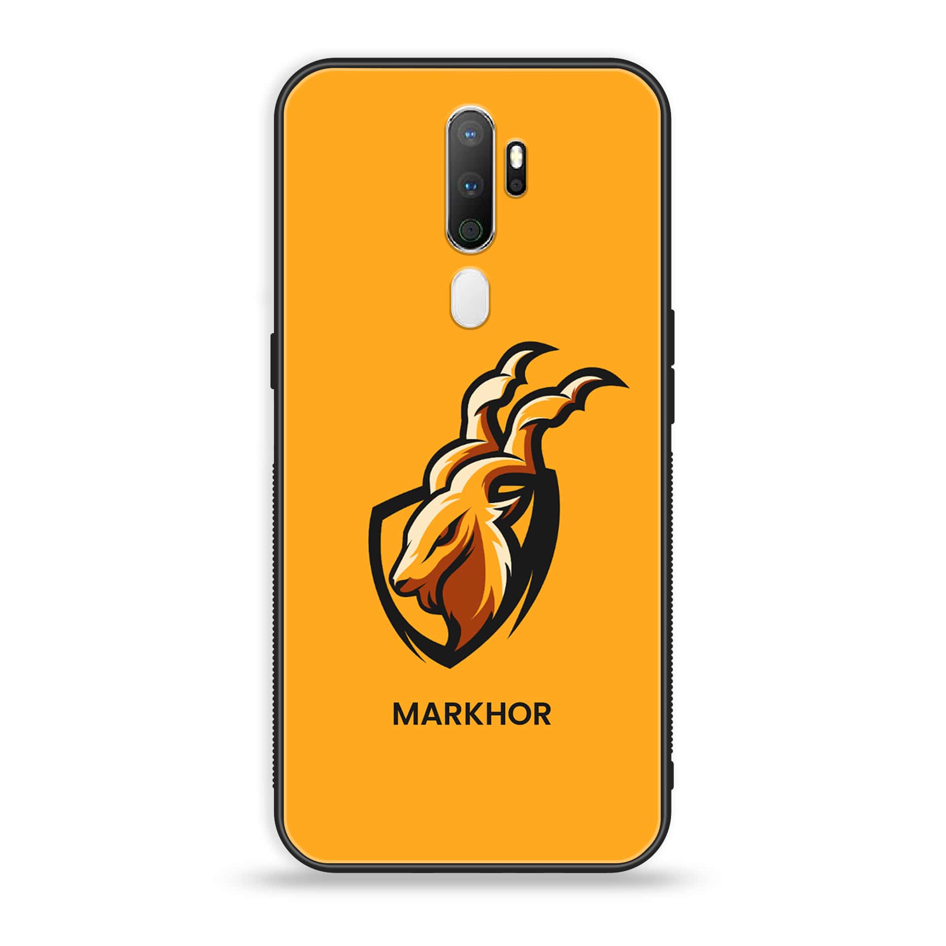 Oppo A5 2020  Markhor Series Premium Printed Glass soft Bumper shock Proof Case