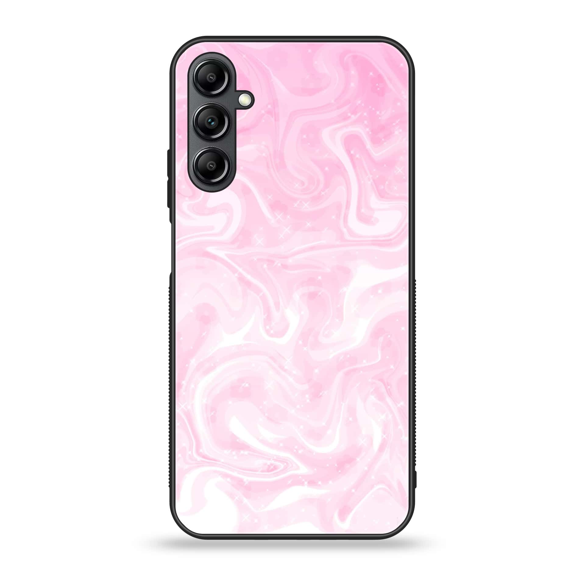 Samsung Galaxy A14 - Pink Marble Series - Premium Printed Glass soft Bumper shock Proof Case