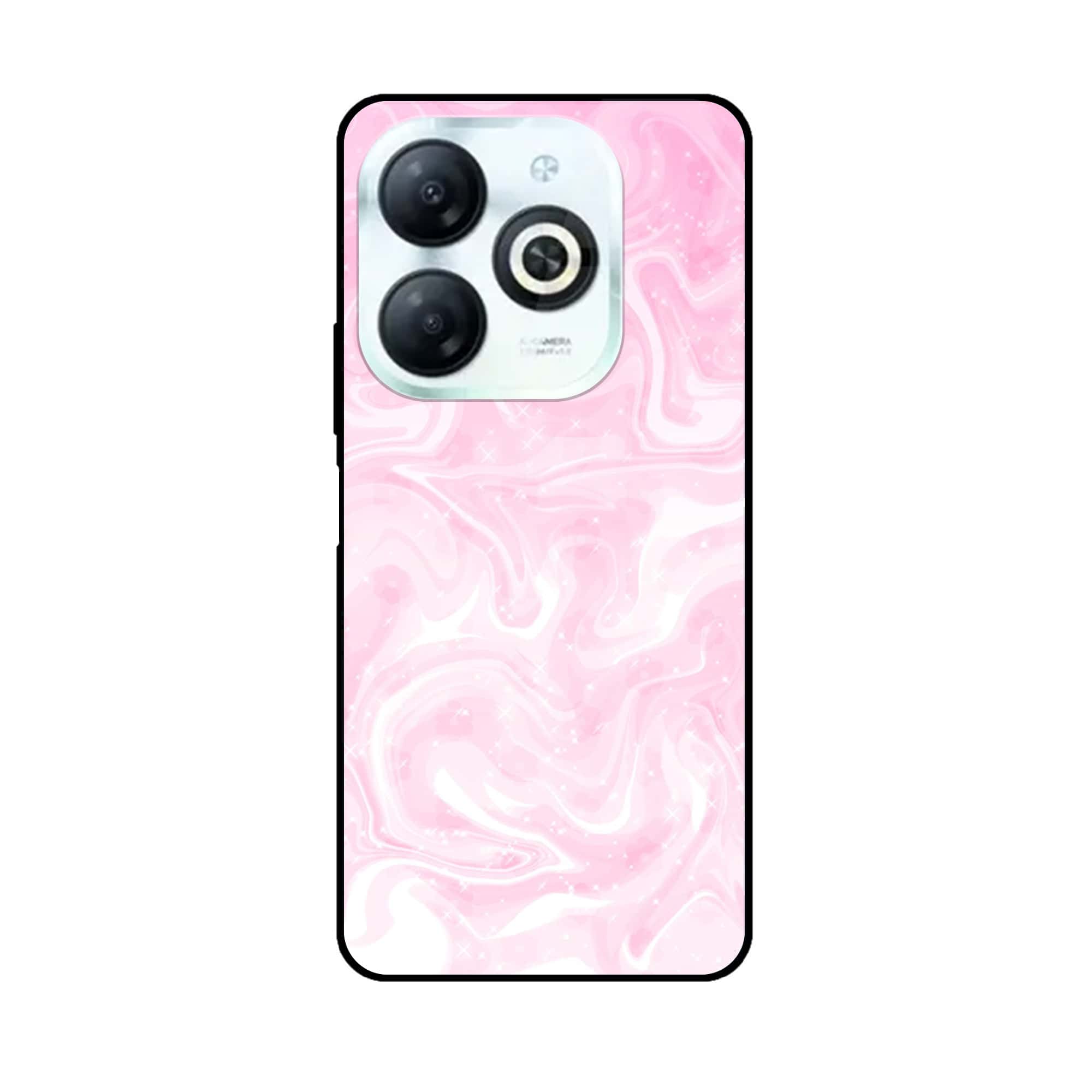 Tecno Pop 8 - Pink Marble Series - Premium Printed Glass soft Bumper shock Proof Case