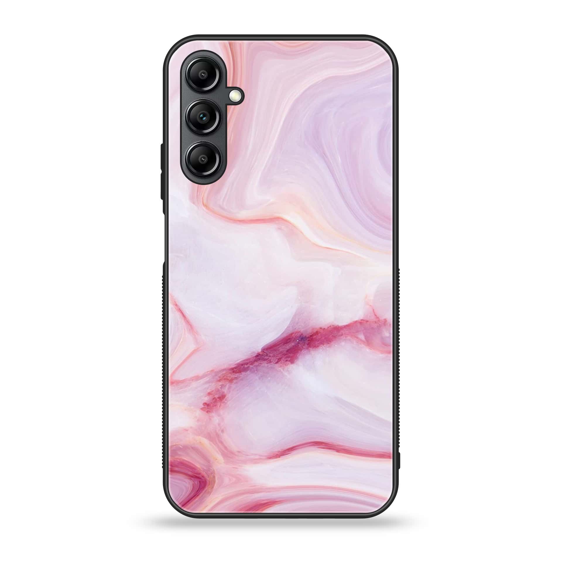 Samsung Galaxy A14 - Pink Marble Series - Premium Printed Glass soft Bumper shock Proof Case
