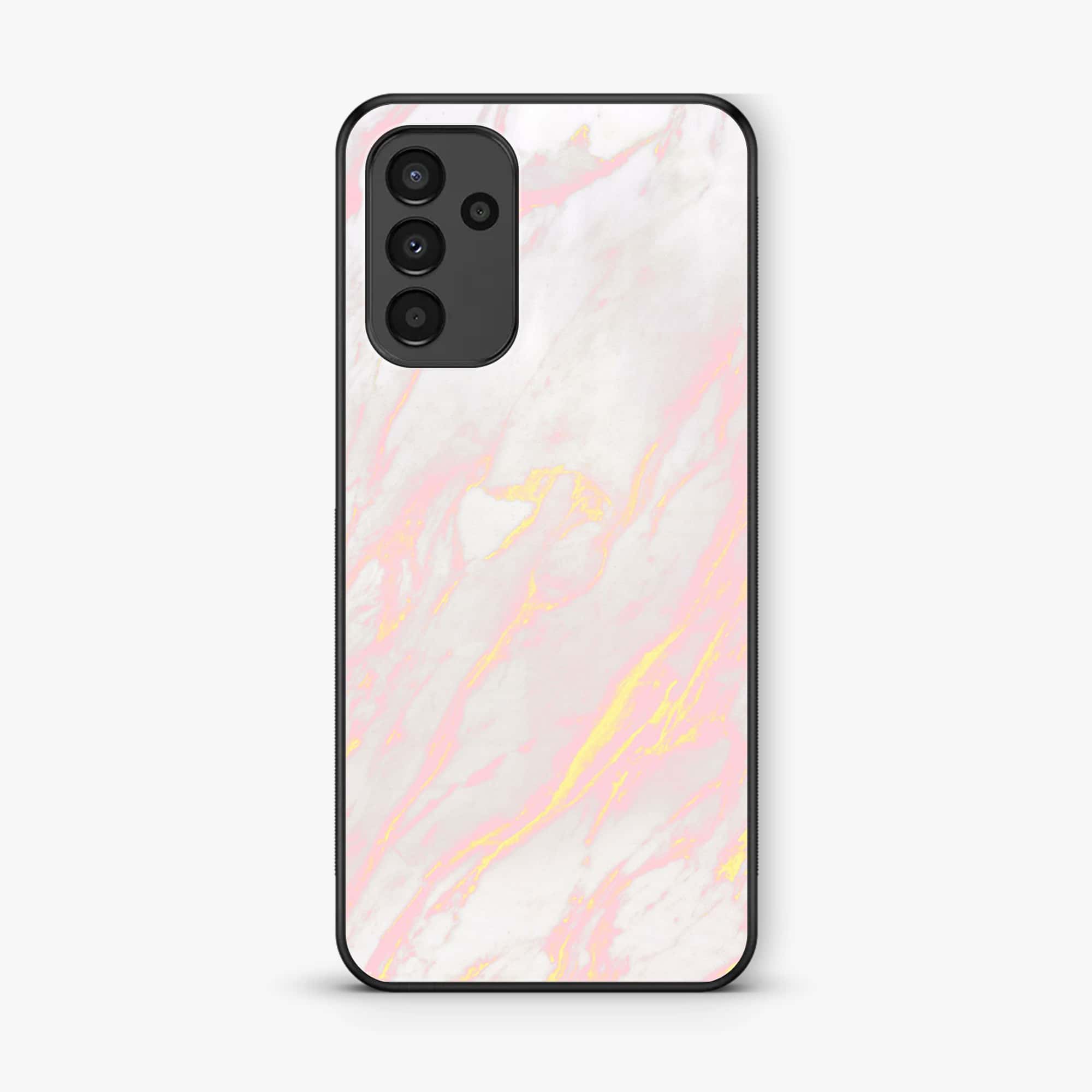 Samsung Galaxy A04s - Pink Marble Series - Premium Printed Glass soft Bumper shock Proof Case
