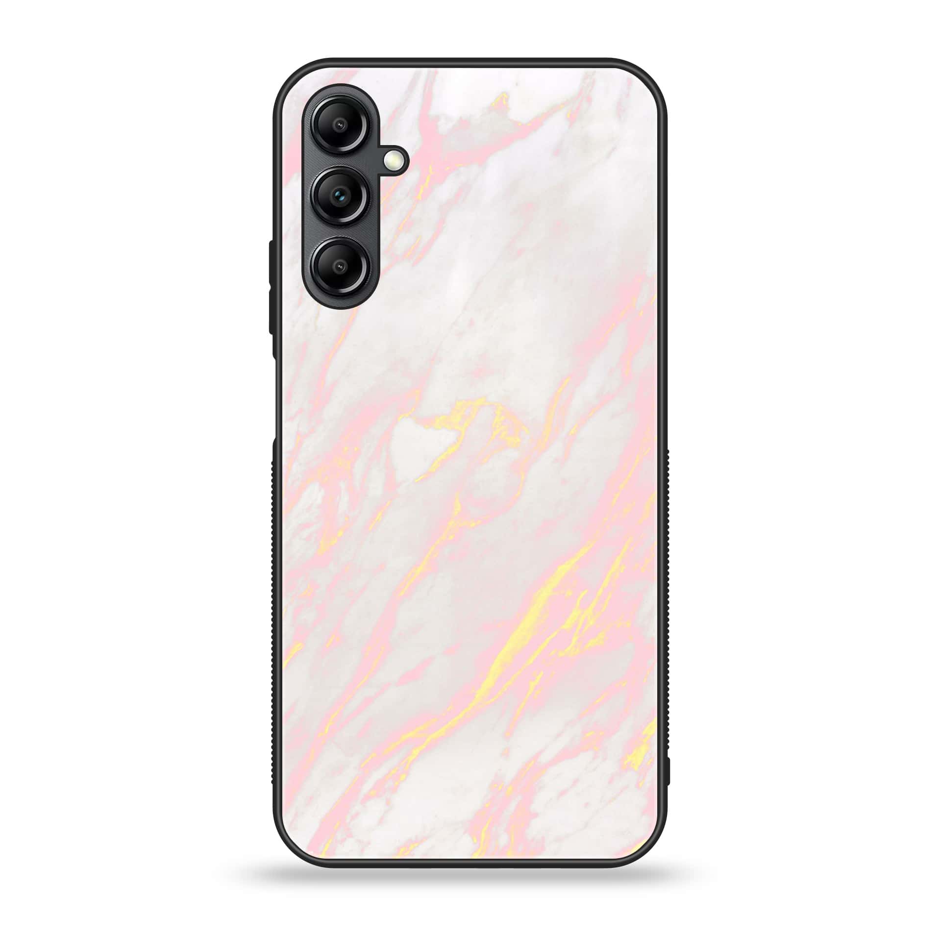 Samsung Galaxy A25 - Pink Marble Series - Premium Printed Glass soft Bumper shock Proof Case