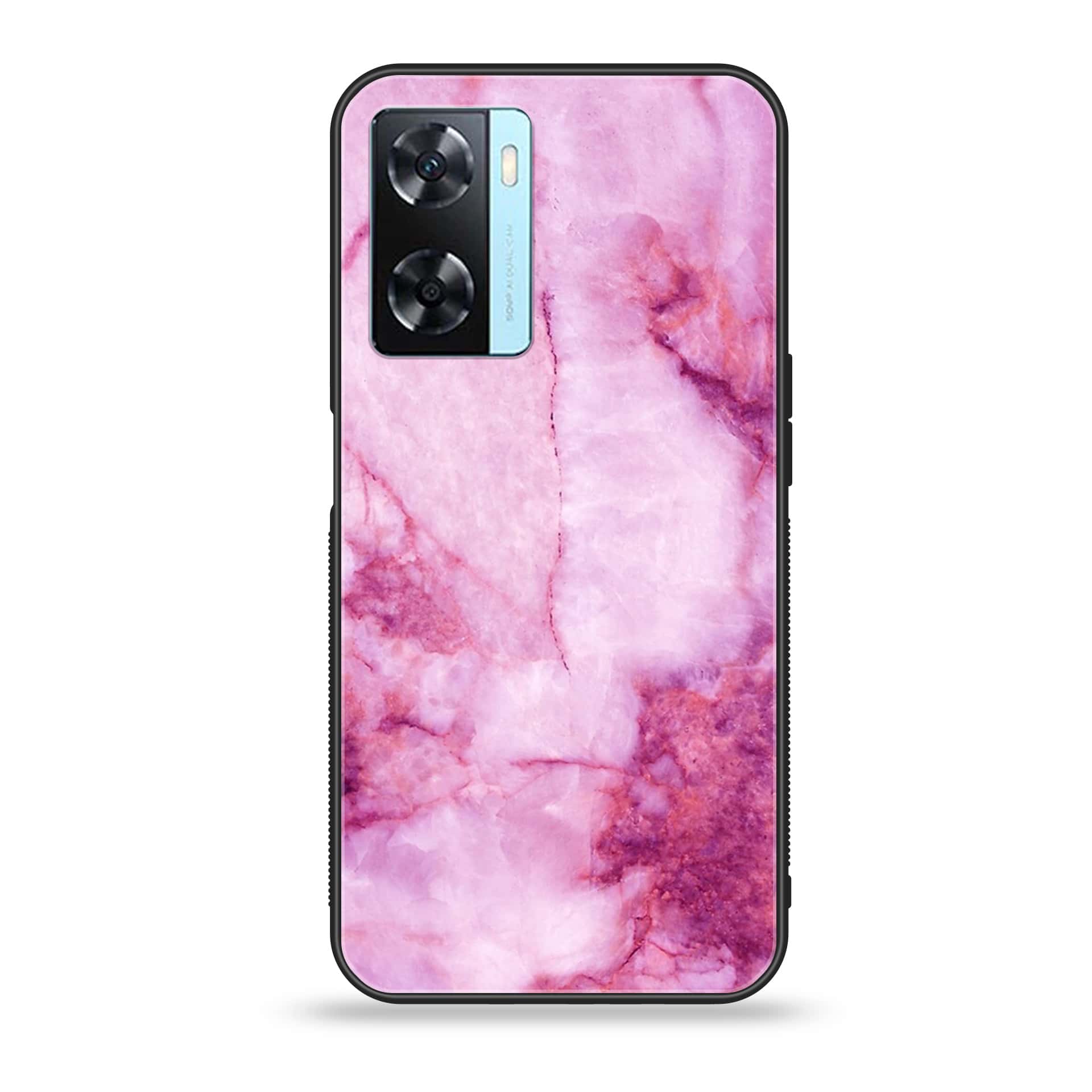 OnePlus Nord N20 SE - Pink Marble Series - Premium Printed Glass soft Bumper shock Proof Case