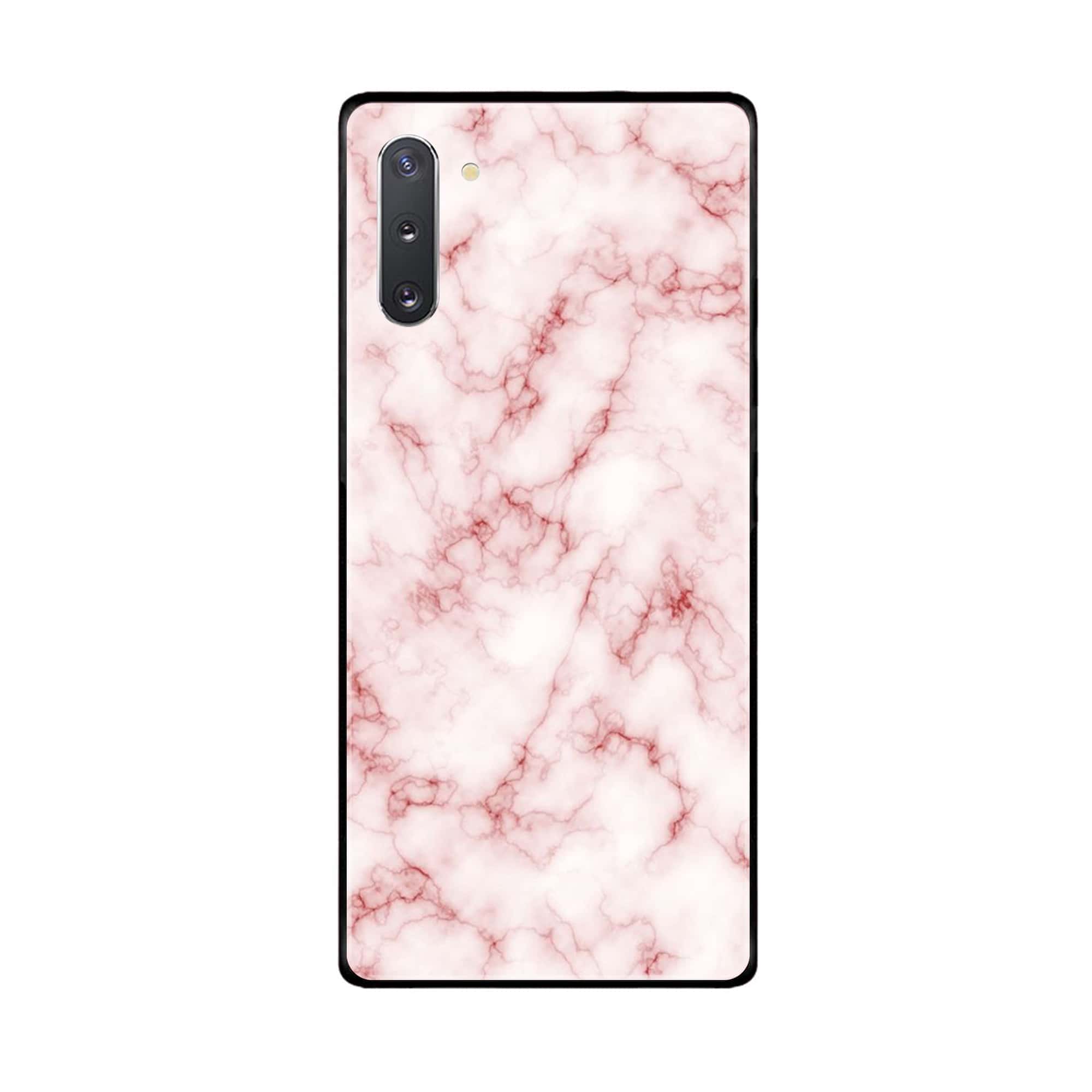 Samsung Galaxy Note 10 5G Pink Marble Series Premium Printed Glass soft Bumper shock Proof Case