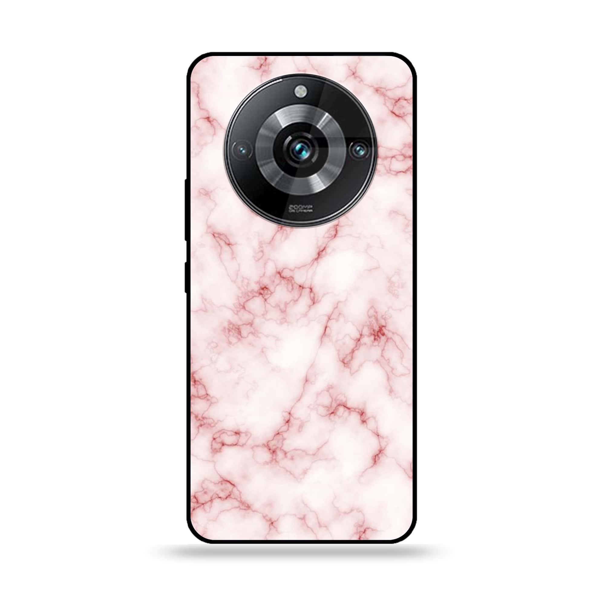 Realme 11 Pro Plus - Pink Marble Series - Premium Printed Glass soft Bumper shock Proof Case