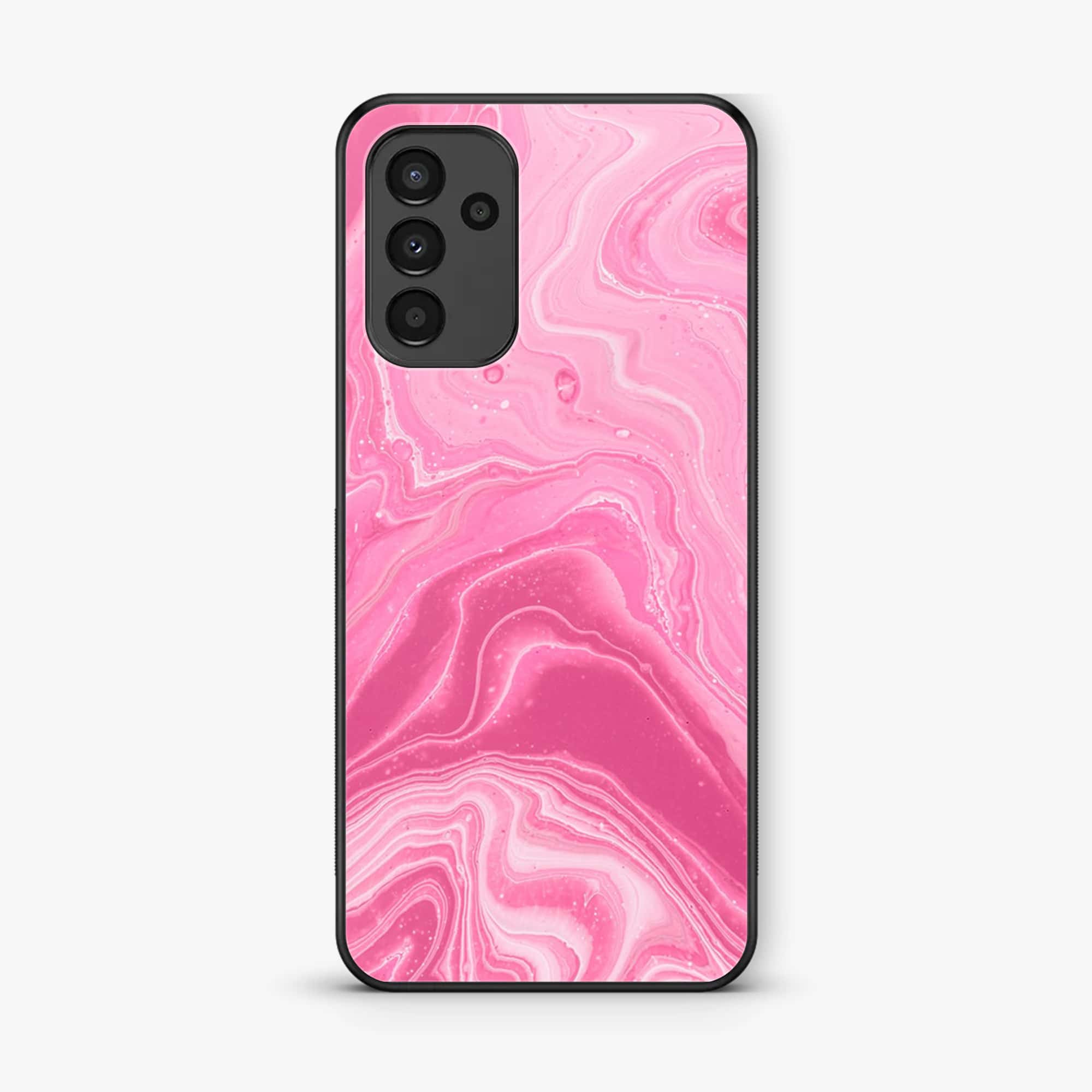 Samsung Galaxy A05s - Pink Marble Series - Premium Printed Glass soft Bumper shock Proof Case