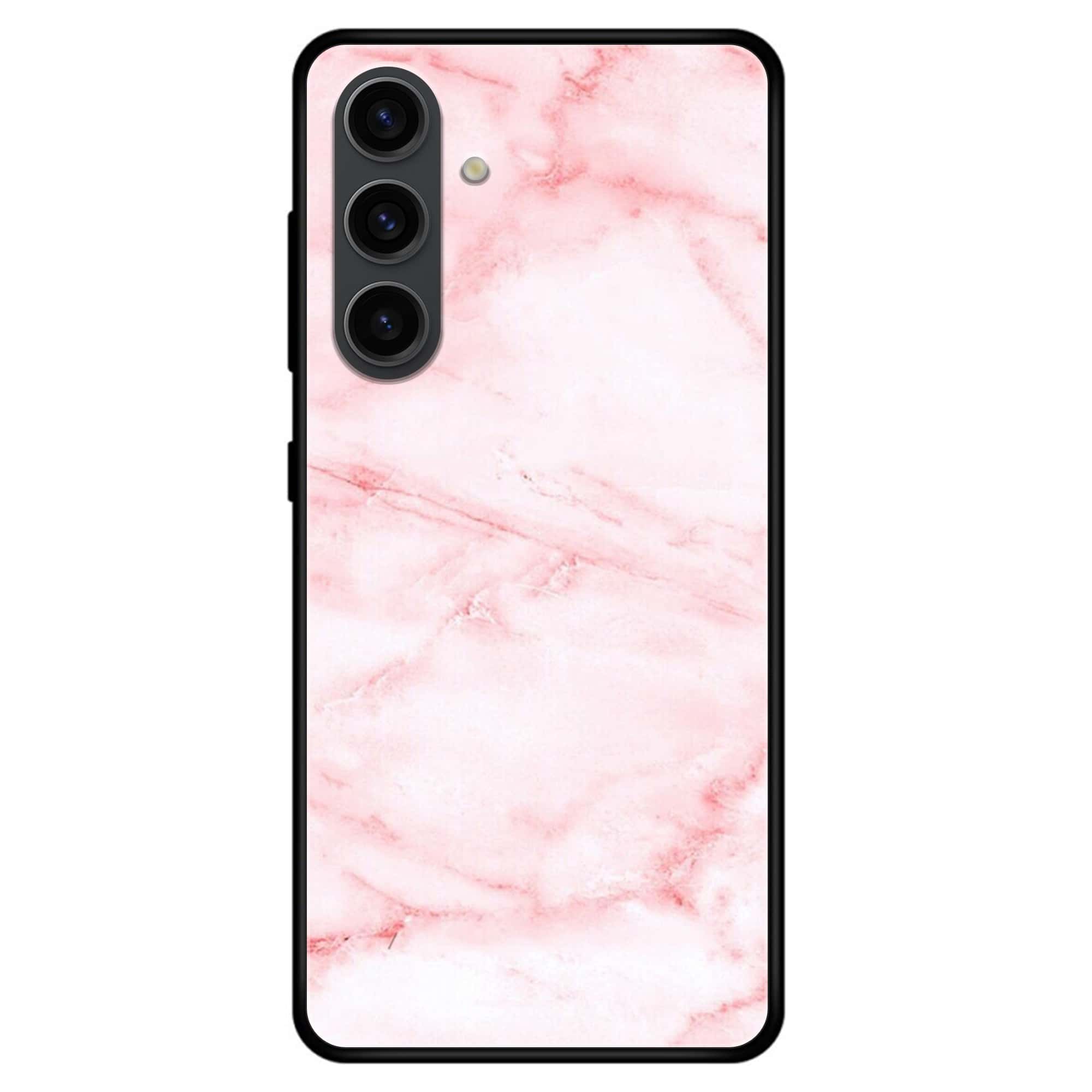 Samsung Galaxy A15 - Pink Marble Series - Premium Printed Glass soft Bumper shock Proof Case