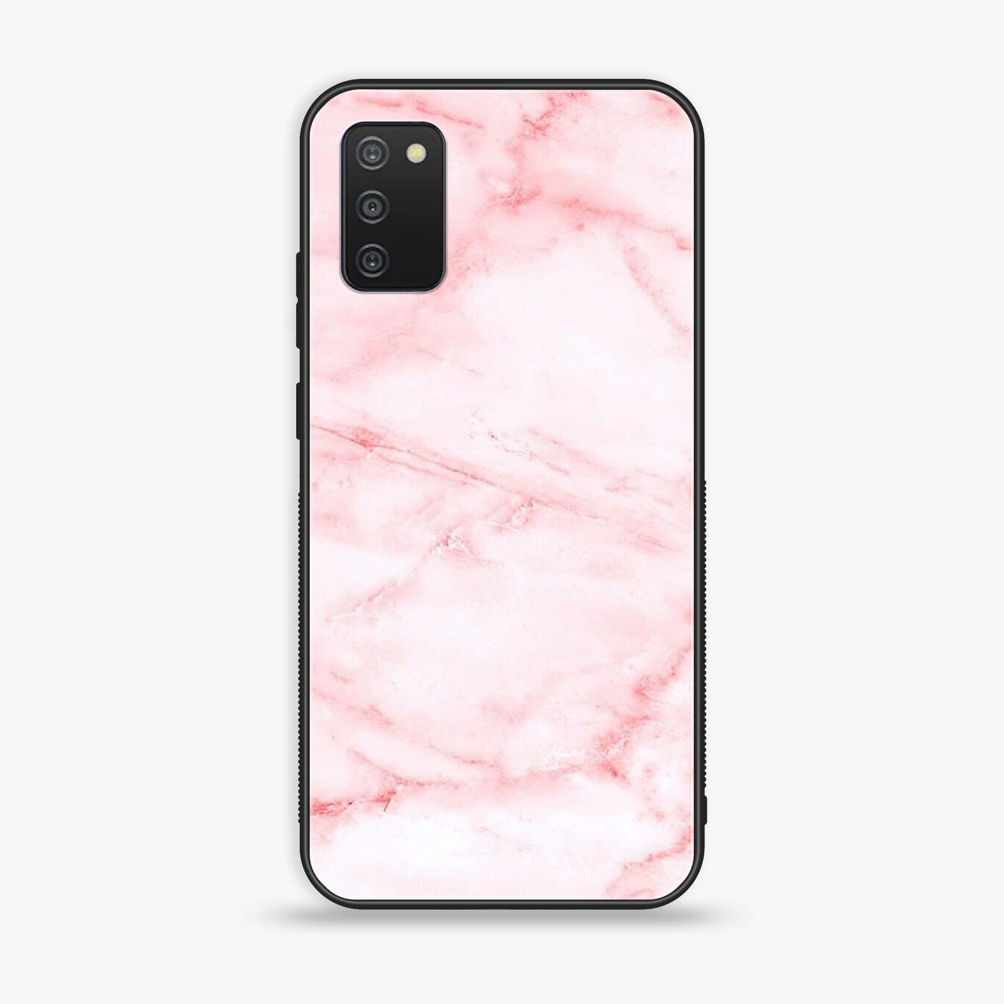 Samsung Galaxy A03s - Pink Marble Series - Premium Printed Glass soft Bumper shock Proof Case