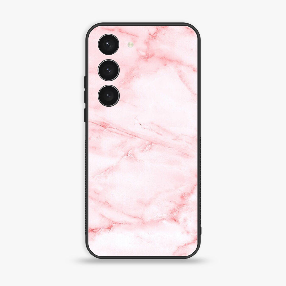 Samsung Galaxy S24 - Pink  Marble Series - Premium Printed Glass soft Bumper shock Proof Case