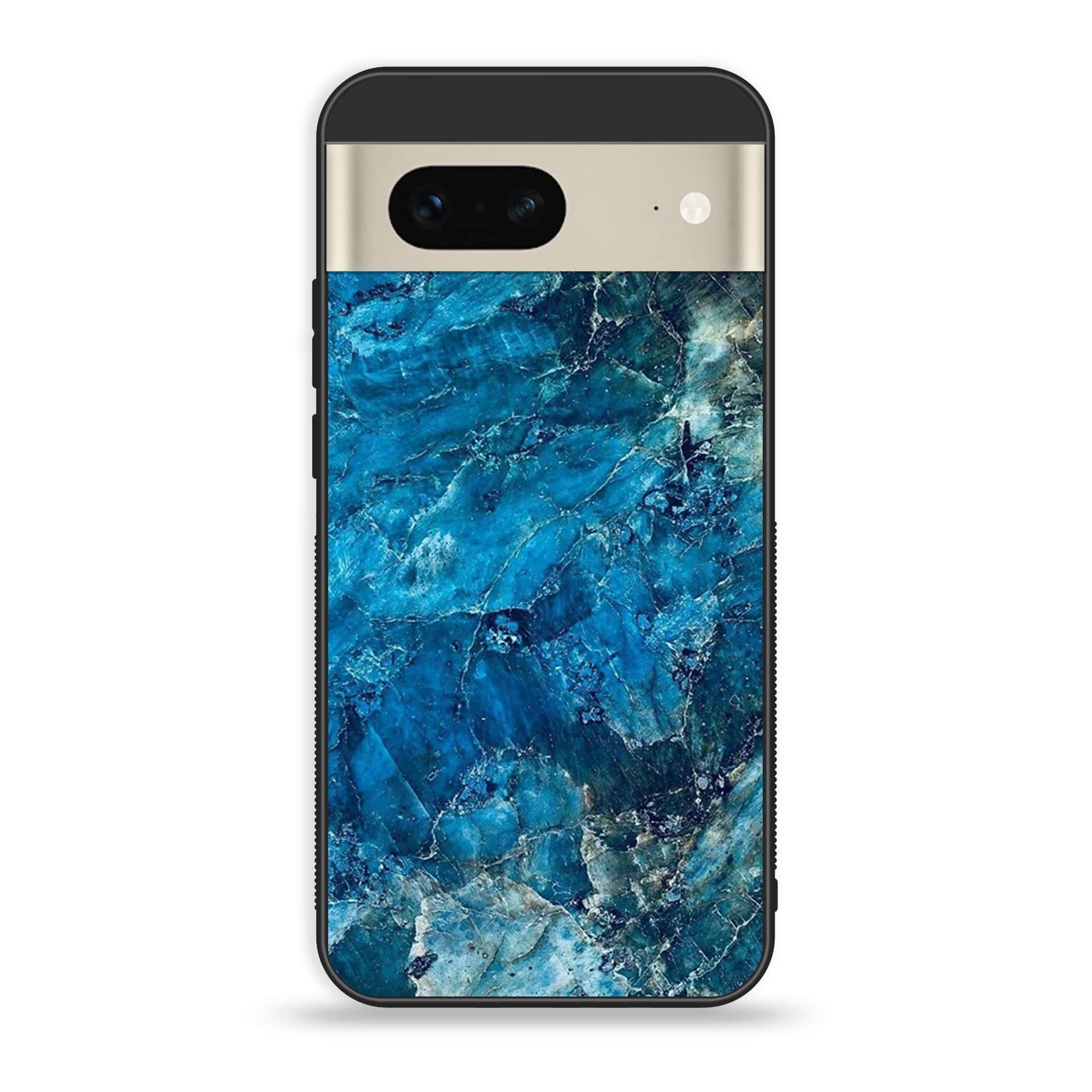 Google Pixel 7 - Blue Marble Series - Premium Printed Glass soft Bumper shock Proof Case