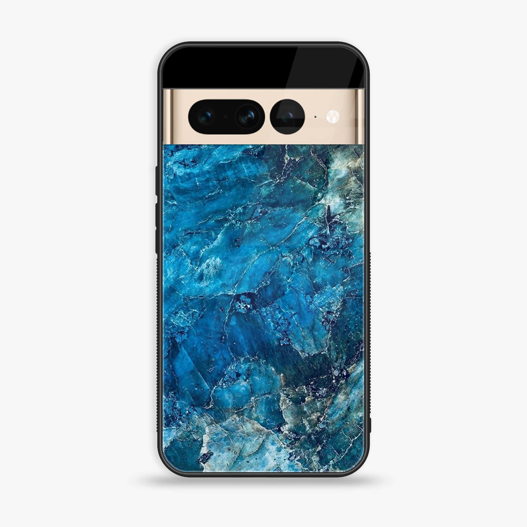 Google Pixel 7 Pro - Blue Marble Series - Premium Printed Glass soft Bumper shock Proof Case