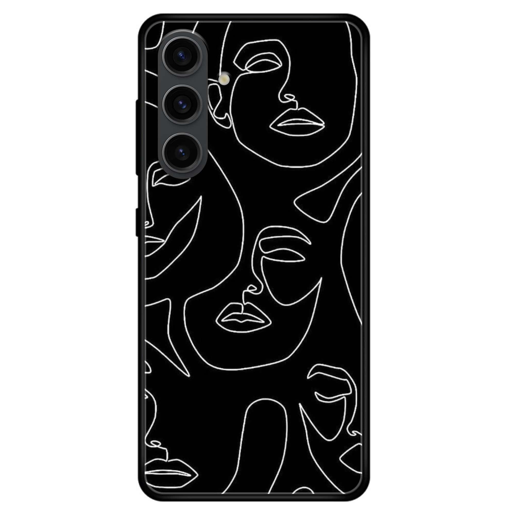 Samsung Galaxy S24 - Girls Line Art Series - Premium Printed Glass soft Bumper shock Proof Case
