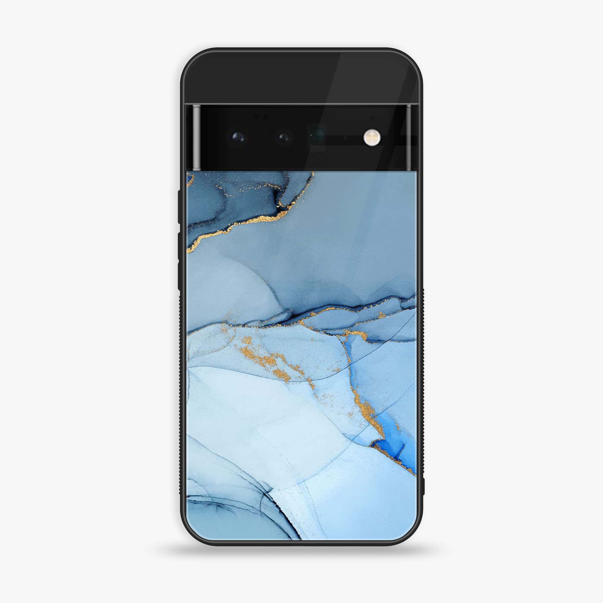 Google Pixel 6 - Blue Marble Series - Premium Printed Glass soft Bumper shock Proof Case
