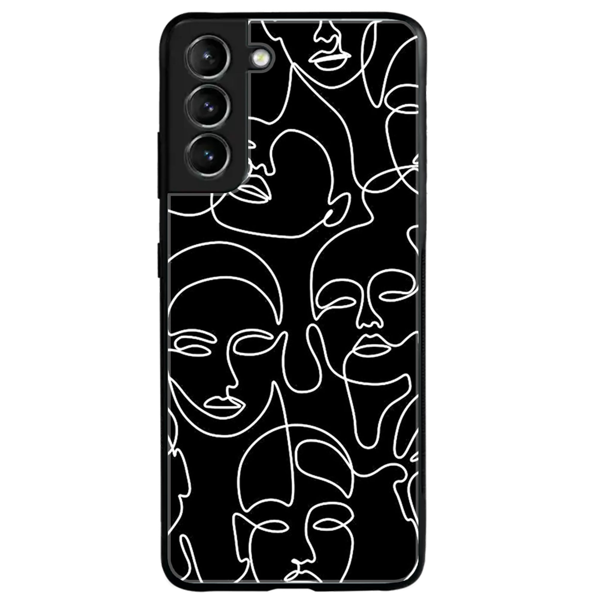 Galaxy S21 Plus - Girls Line Art Series - Premium Printed Glass soft Bumper shock Proof Case