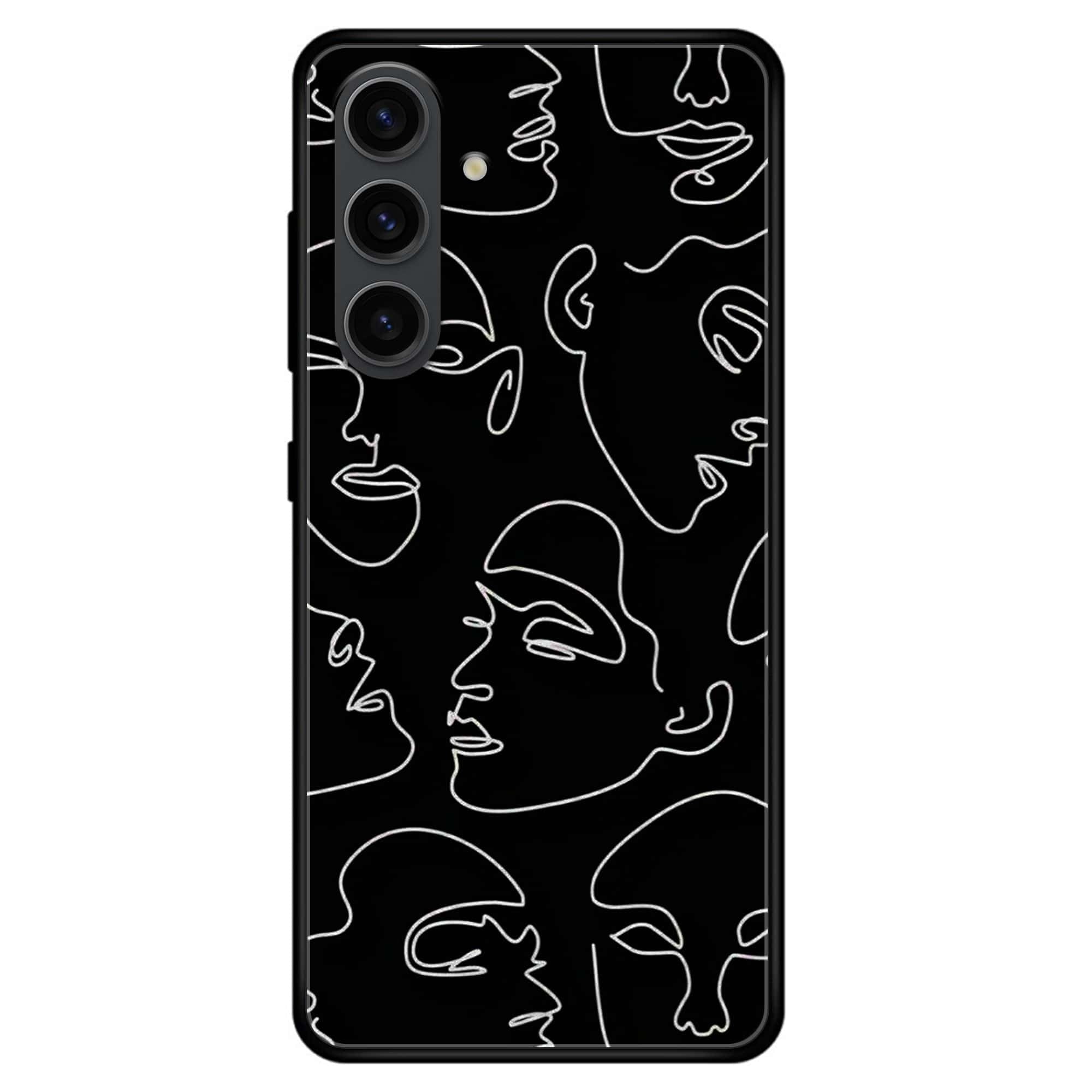 Samsung Galaxy S24 - Girls Line Art Series - Premium Printed Glass soft Bumper shock Proof Case