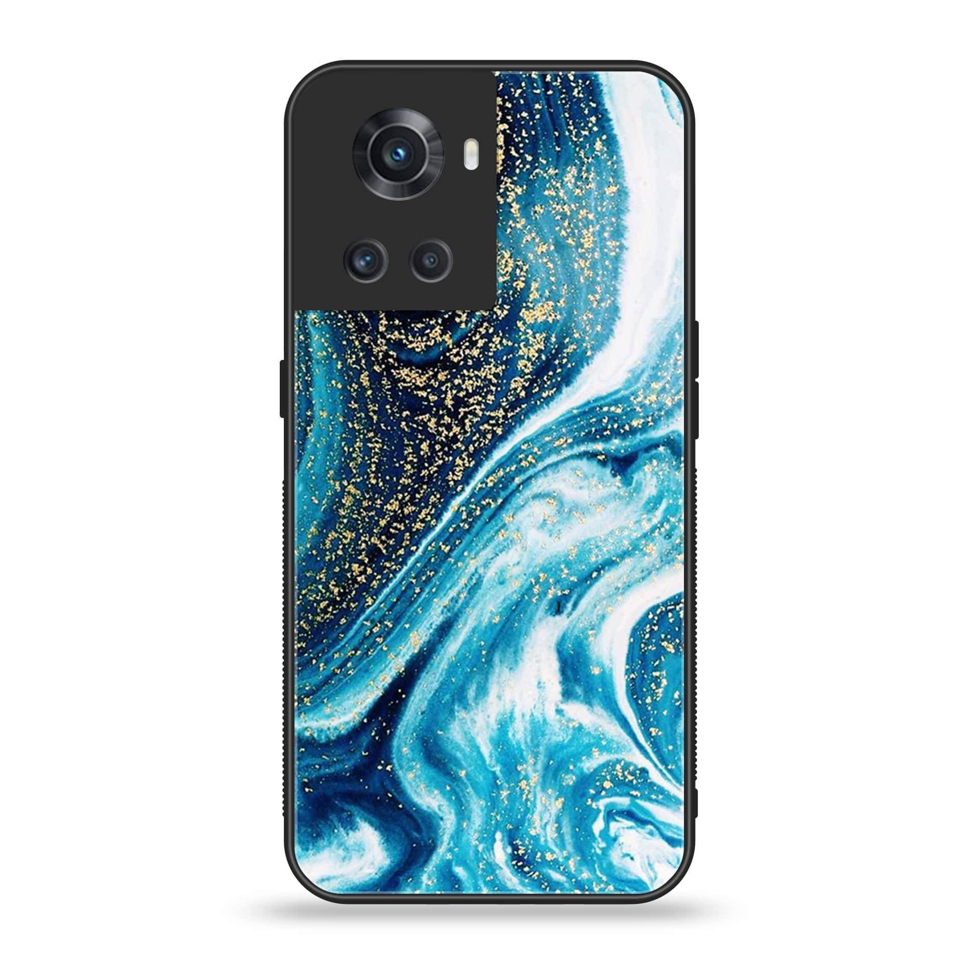 OnePlus Ace 5G - Blue Marble Series - Premium Printed Glass soft Bumper shock Proof Case