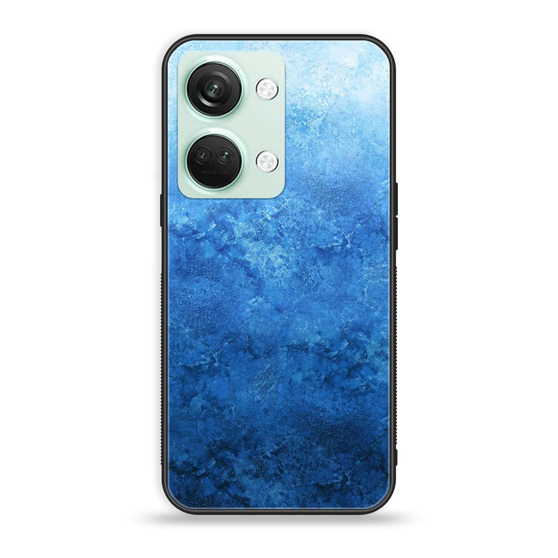OnePlus Nord 3 5G - Blue Marble Series - Premium Printed Glass soft Bumper shock Proof Case