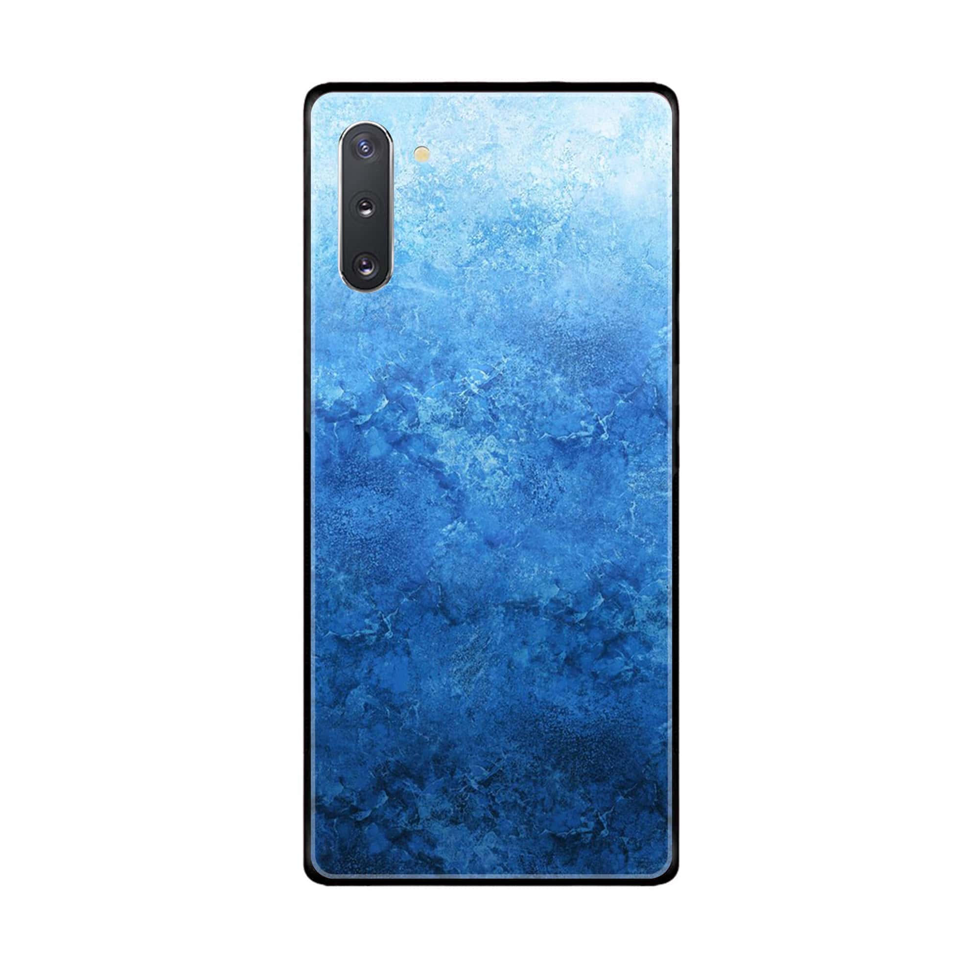 Samsung Galaxy Note 10 5G Blue Marble Series Premium Printed Glass soft Bumper shock Proof Case