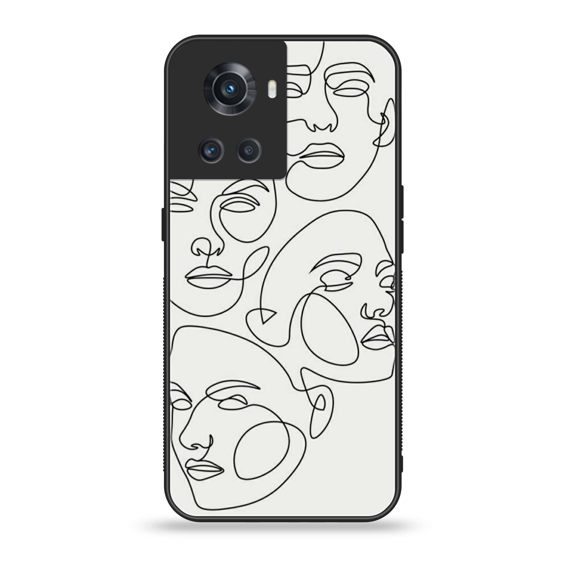 OnePlus Ace 5G - Girls Line Art Series - Premium Printed Glass soft Bumper shock Proof Case
