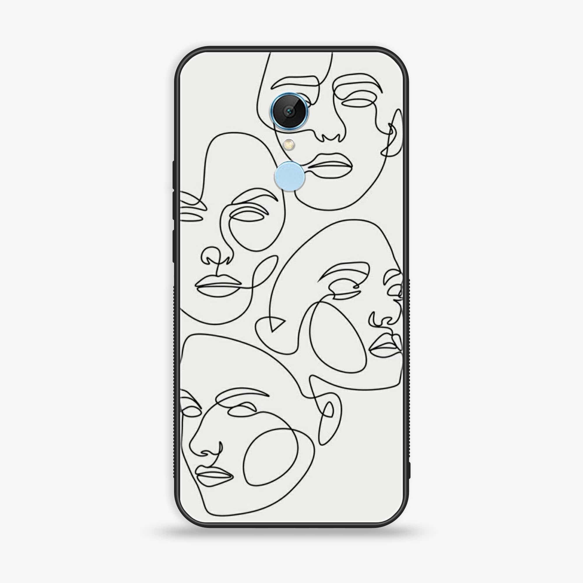 Xiaomi Redmi 5 - Girls Line Art Series - Premium Printed Glass soft Bumper shock Proof Case