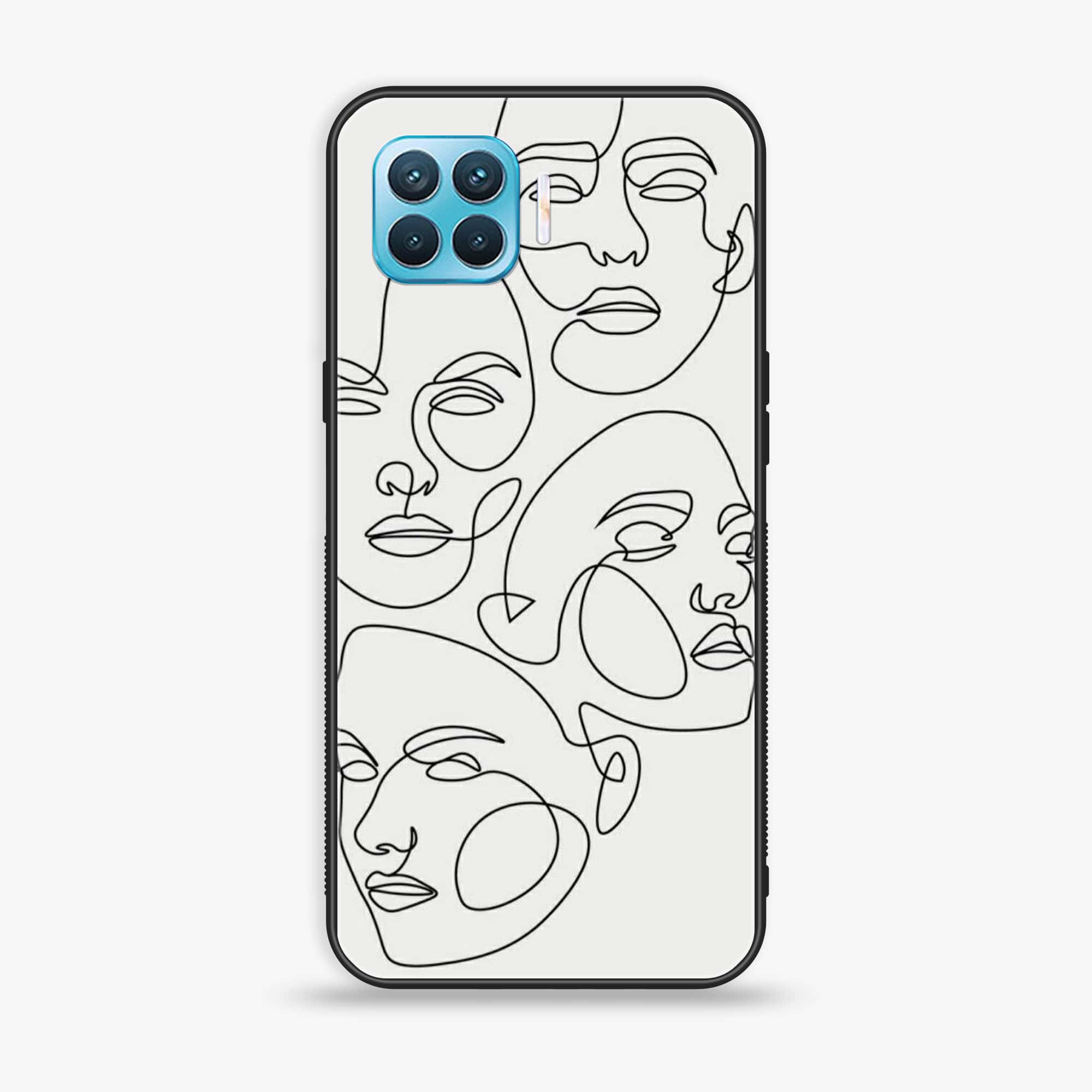 Oppo A93 4G  - Girls Line Art Series - Premium Printed Glass soft Bumper shock Proof Case