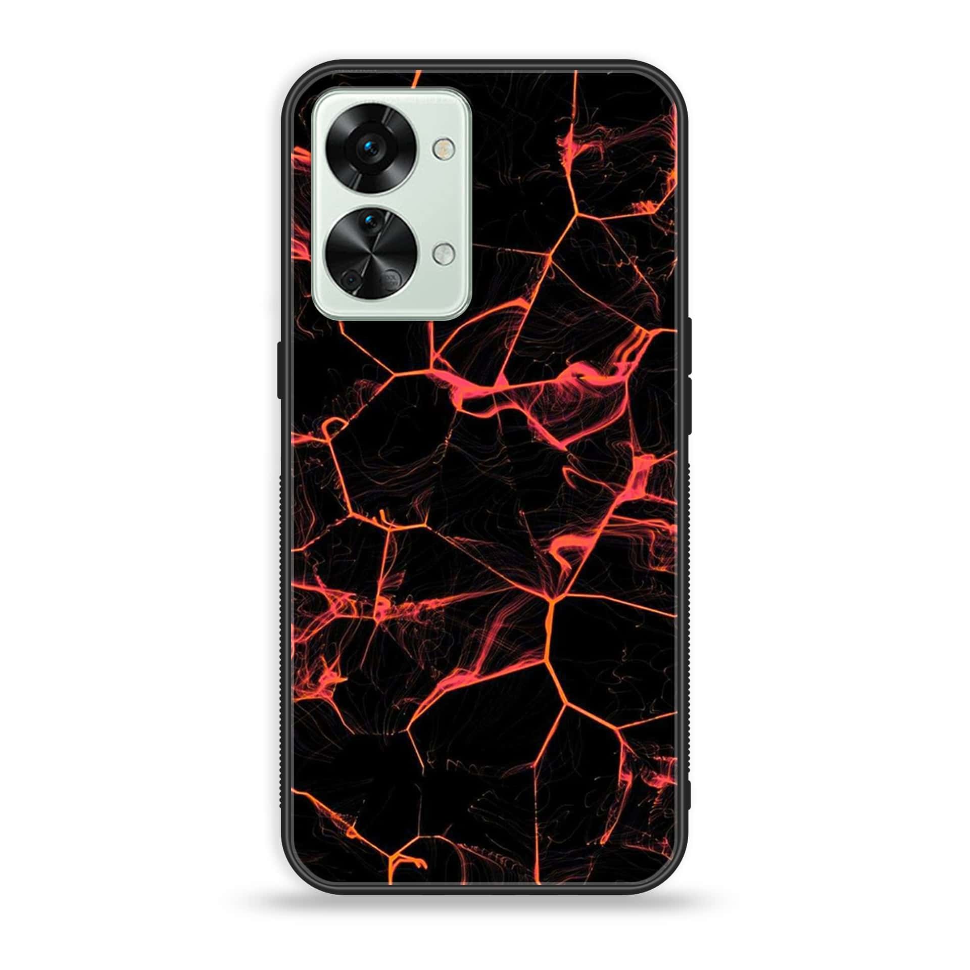 OnePlus Nord 2T 5G Black Marble Series Premium Printed Glass soft Bumper shock Proof Case