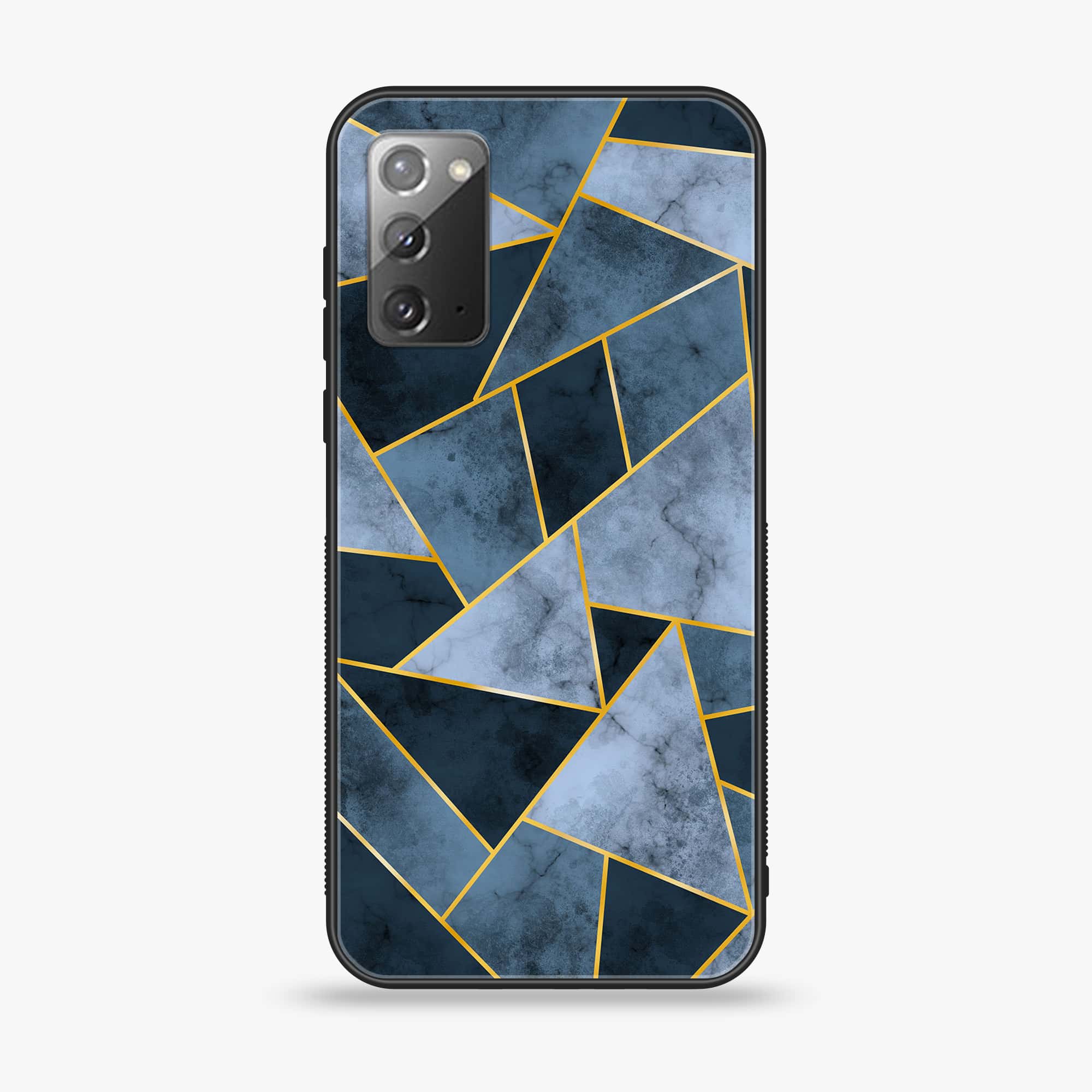 Samsung Galaxy Note 20 - Geometric Marble Series - Premium Printed Glass soft Bumper shock Proof Case