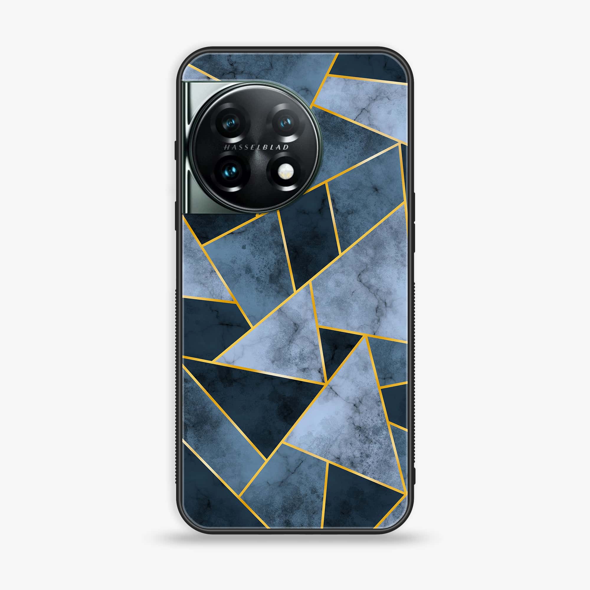 OnePlus 11R  - Geometric Marble Series - Premium Printed Glass soft Bumper shock Proof Case