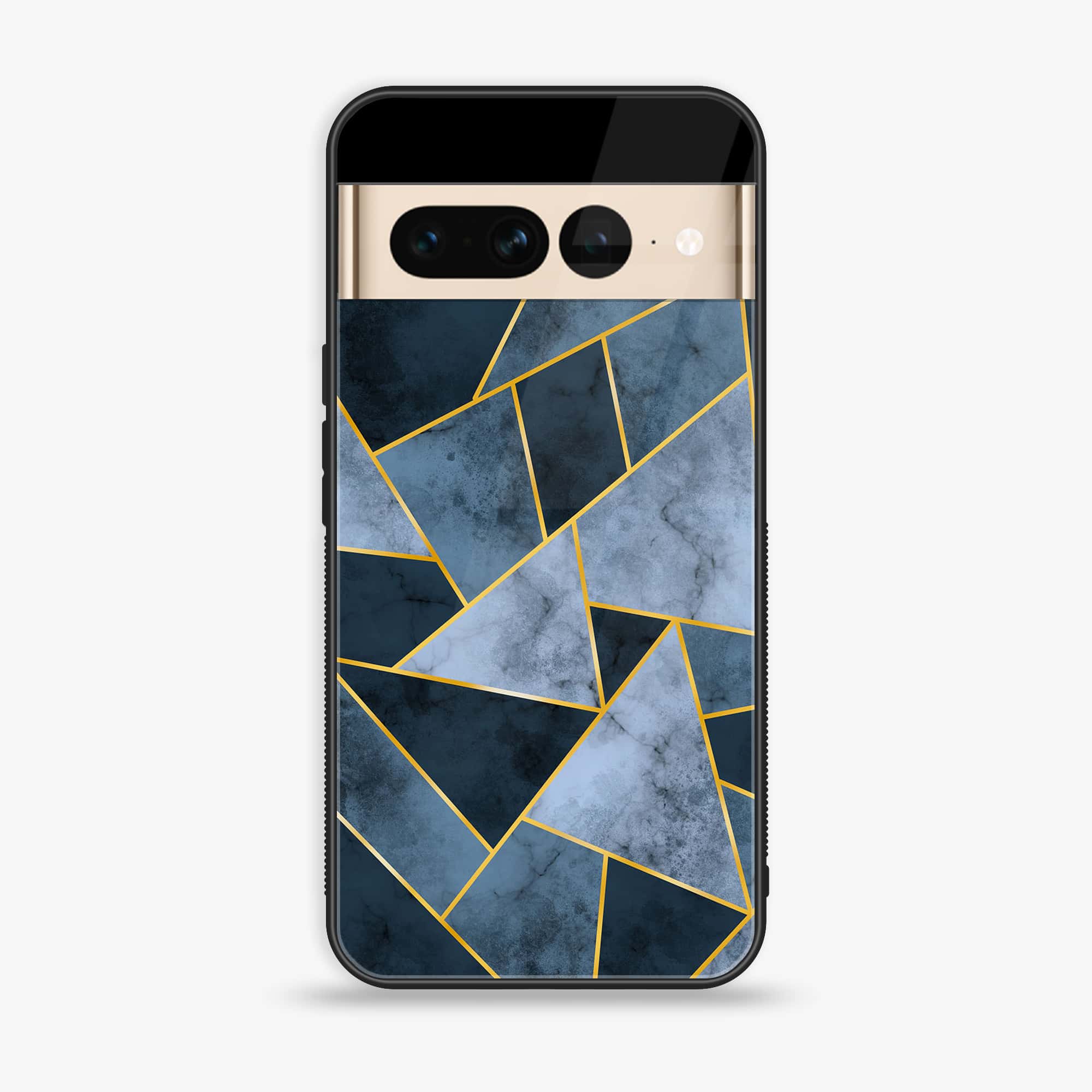 Google Pixel 7 Pro - Geometric Marble Series - Premium Printed Glass soft Bumper shock Proof Case
