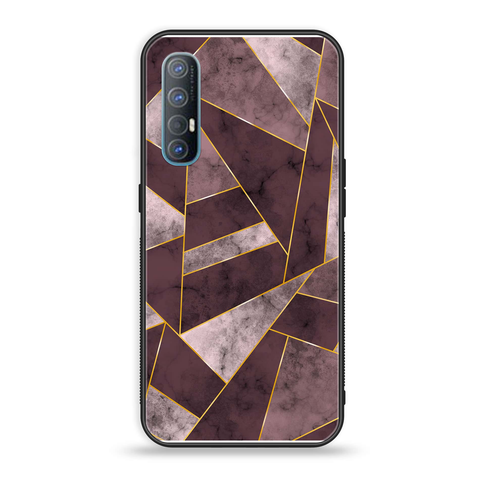 Oppo Find X2 Neo - Geometric Marble Series - Premium Printed Glass soft Bumper shock Proof Case