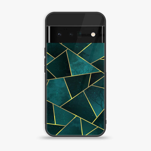 Google Pixel 6 Pro - Geometric Marble Series - Premium Printed Glass soft Bumper shock Proof Case