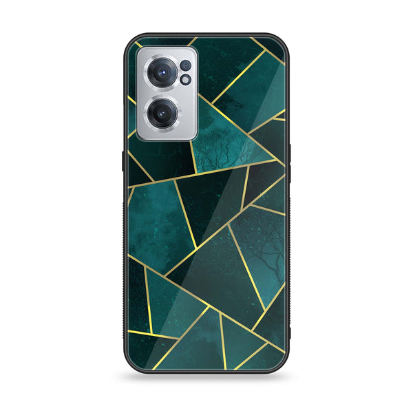 OnePlus Nord CE 2 5G - Geometric Marble Series - Premium Printed Glass soft Bumper shock Proof Case