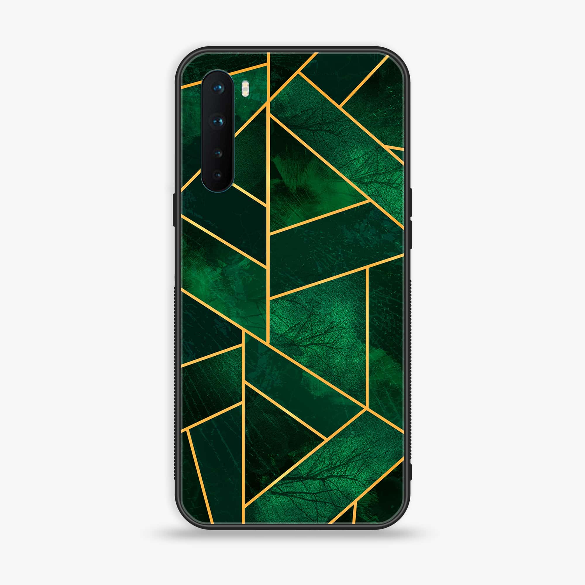 OnePlus Nord - Geometric Marble Series - Premium Printed Glass soft Bumper shock Proof Case