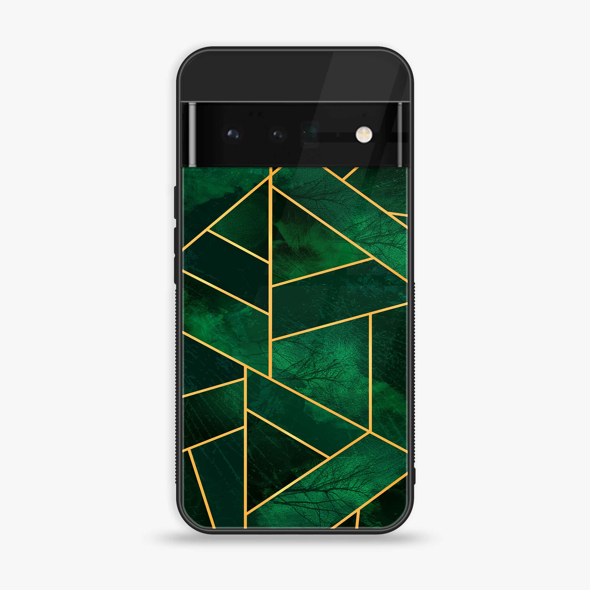 Google Pixel 6 - Geometric Marble Series - Premium Printed Glass soft Bumper shock Proof Case