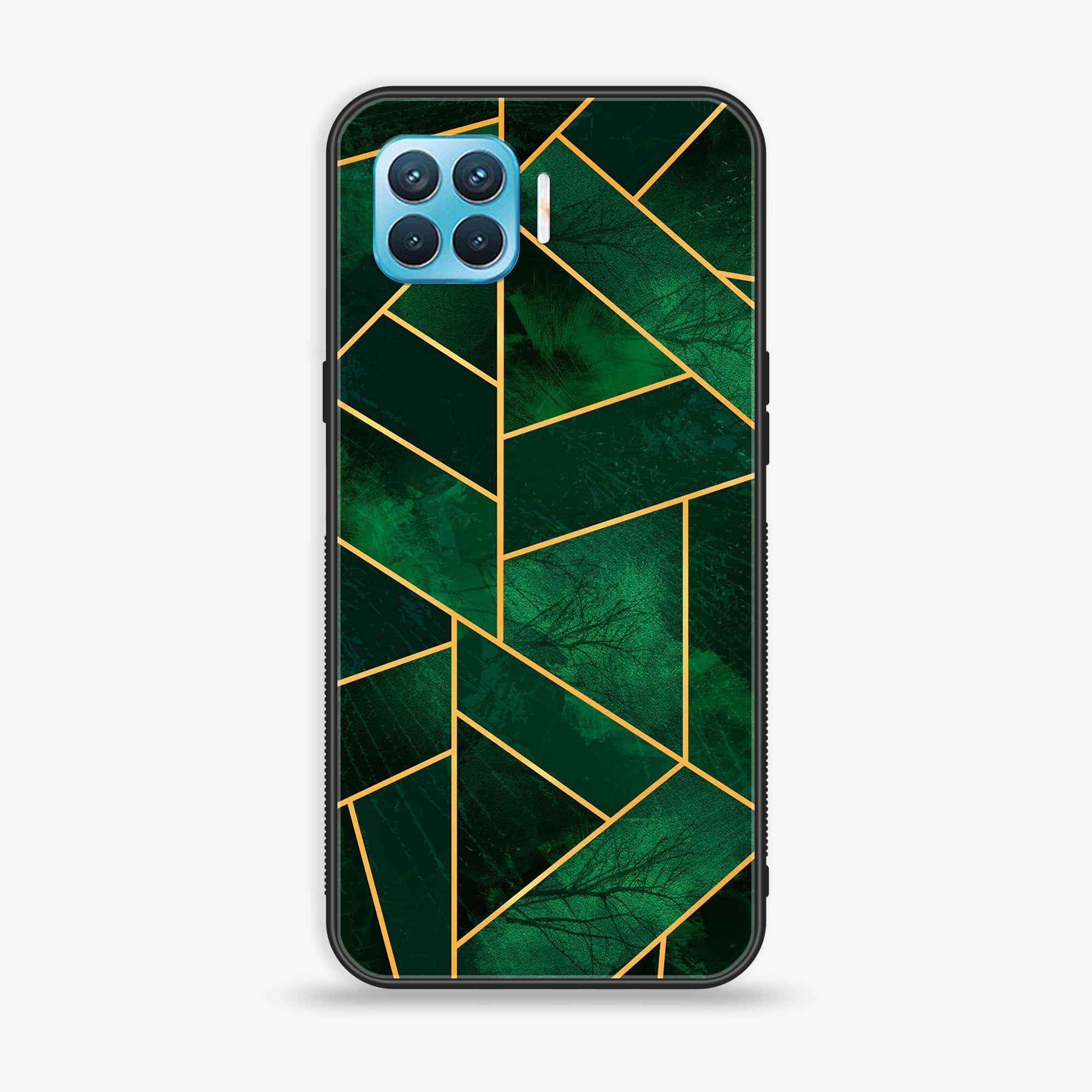 Oppo A93 4G - Geometric Marble Series - Premium Printed Glass soft Bumper shock Proof Case